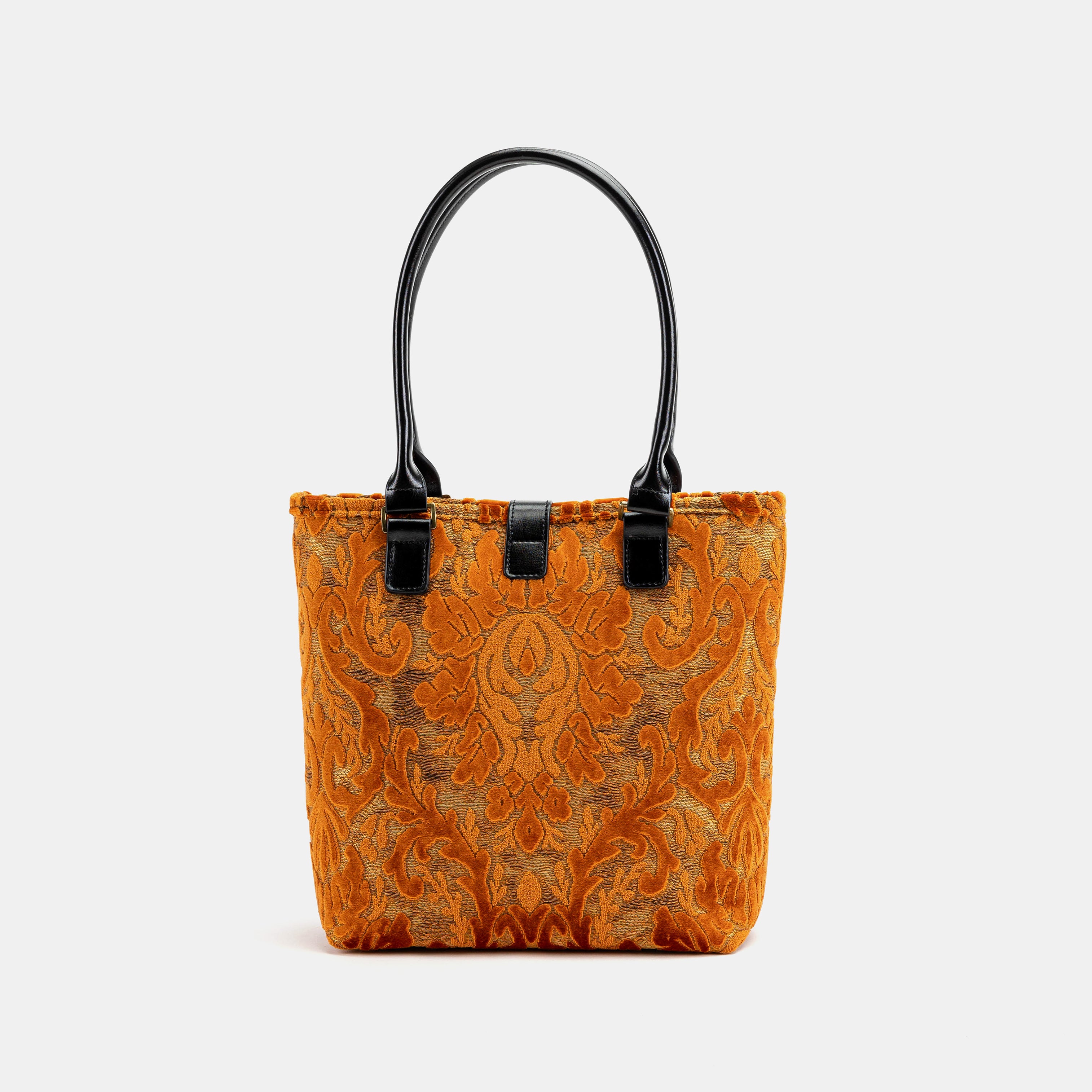 Burnout Velvet Orange Everyday Tote Carpet Bag back
