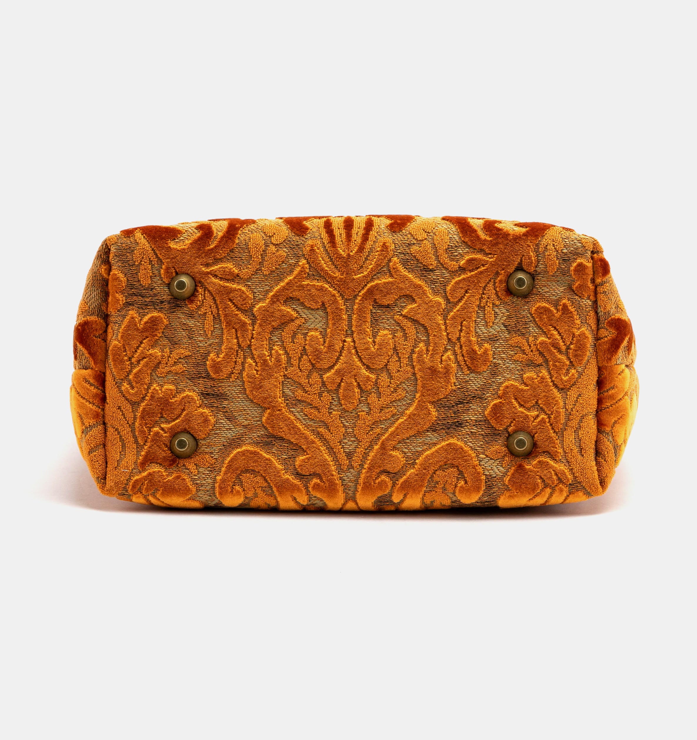 Burnout Velvet Orange Everyday Tote Carpet Bag bottom