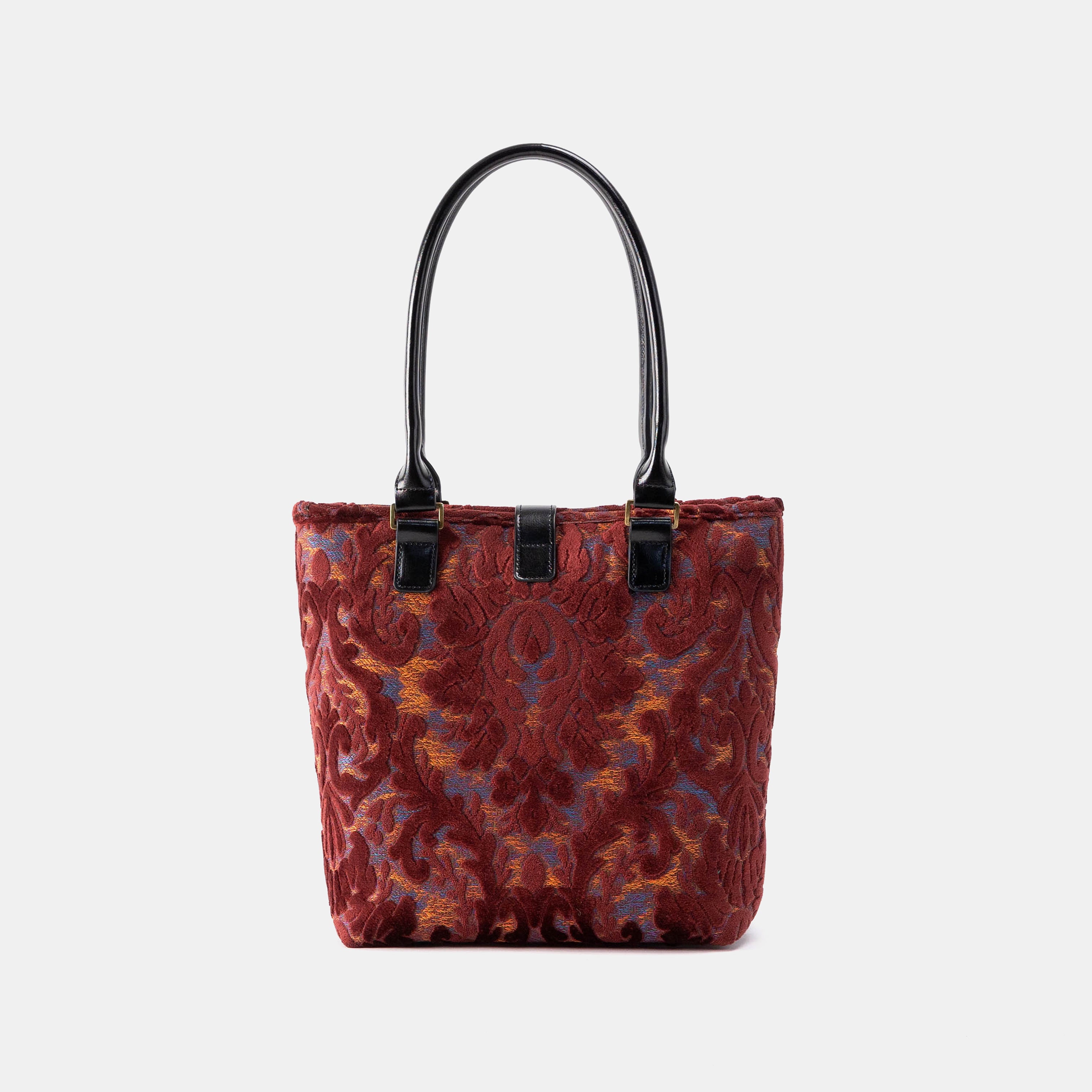 Everyday Tote Carpet Bag Burnout Velvet Wine back