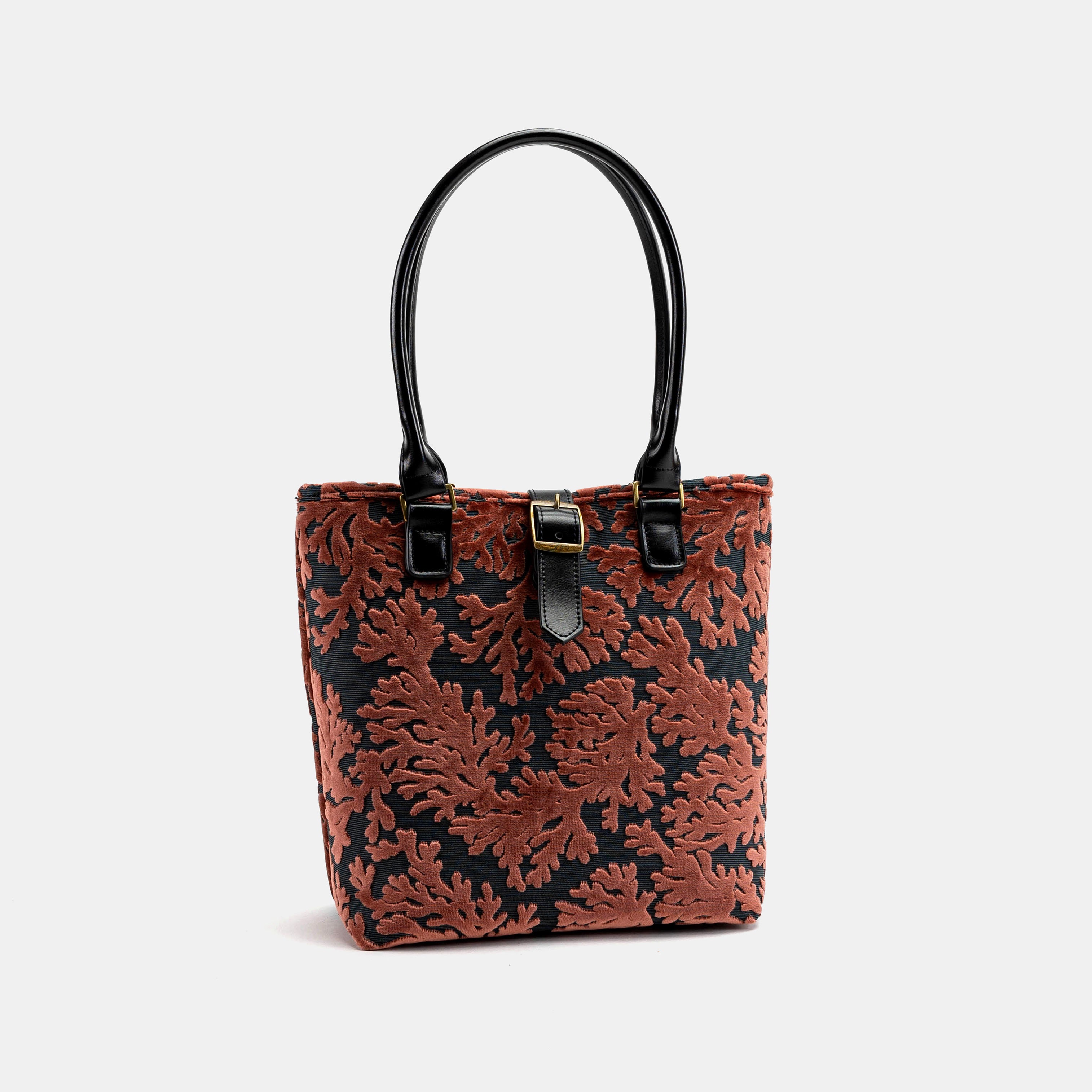 Burnout Velvet St Tropez Scuba Coral Everyday Tote Bag front side