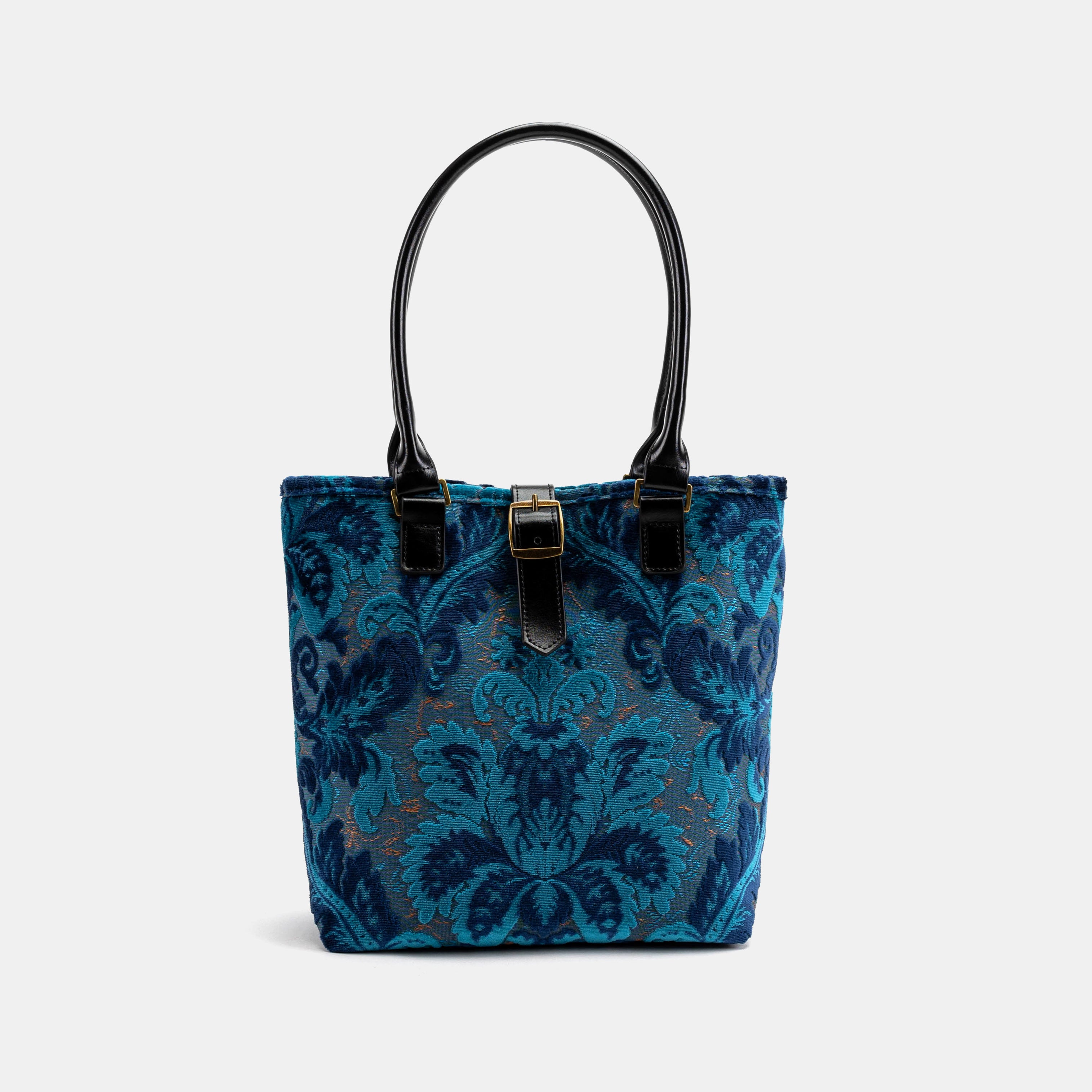 Everyday Tote Bag Burnout Velvet Revival Aqua front