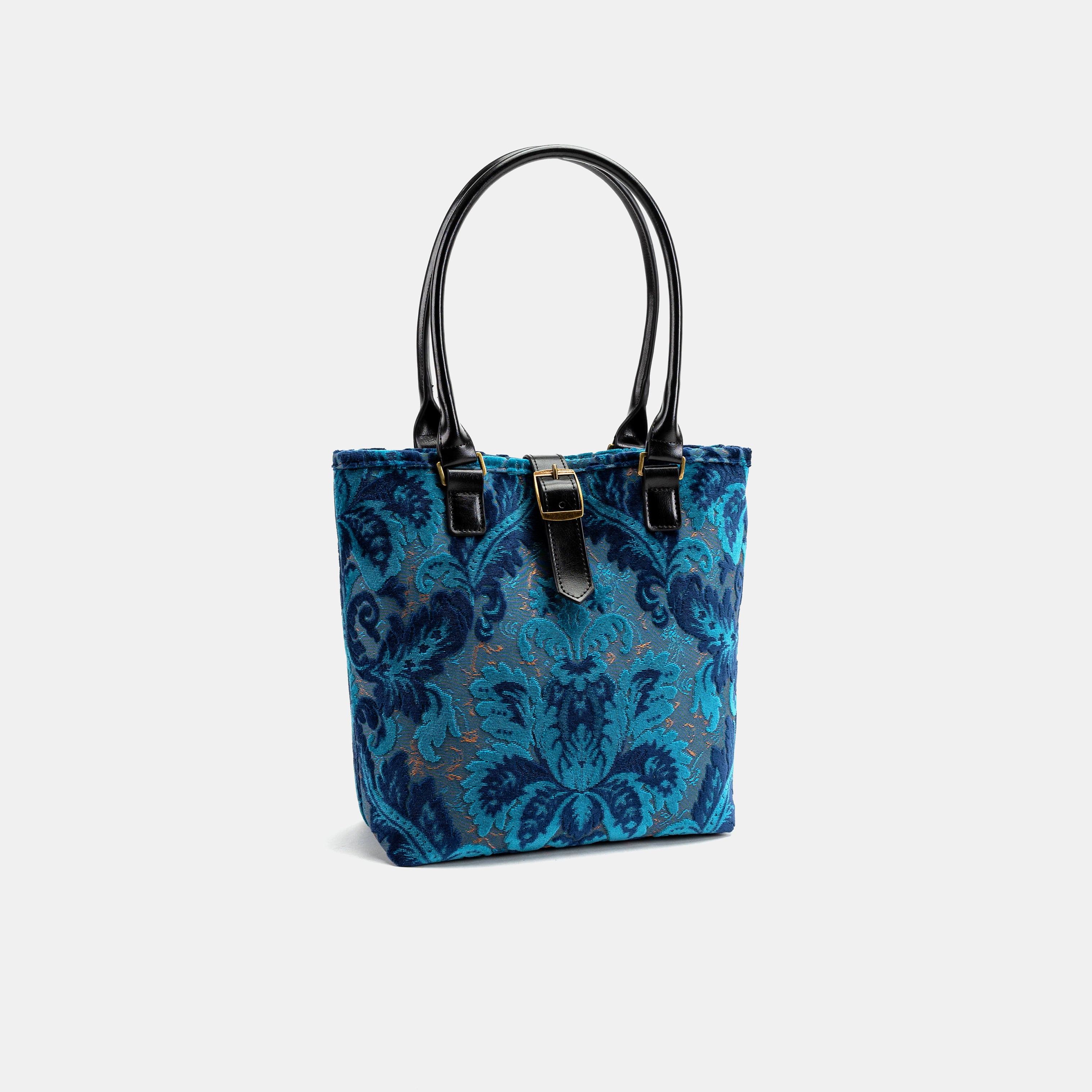 Everyday Tote Bag Burnout Velvet Revival Aqua front side