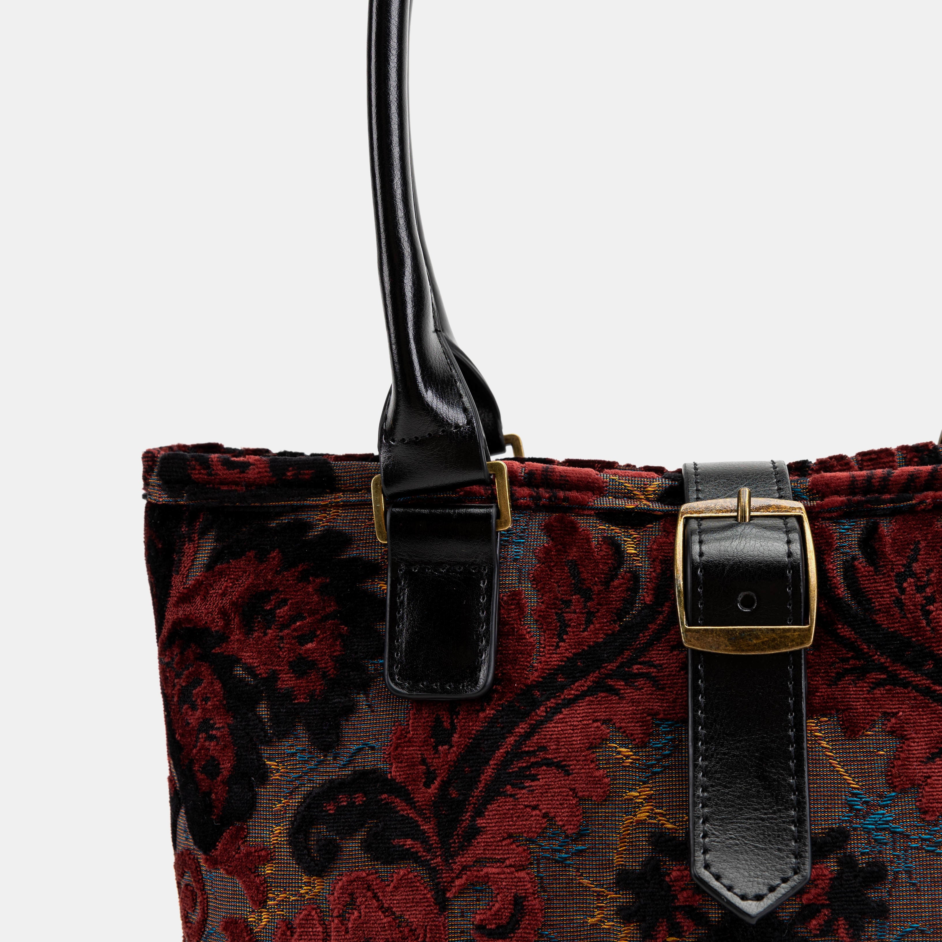 Burnout Velvet Revival Sephia Everyday Tote detail