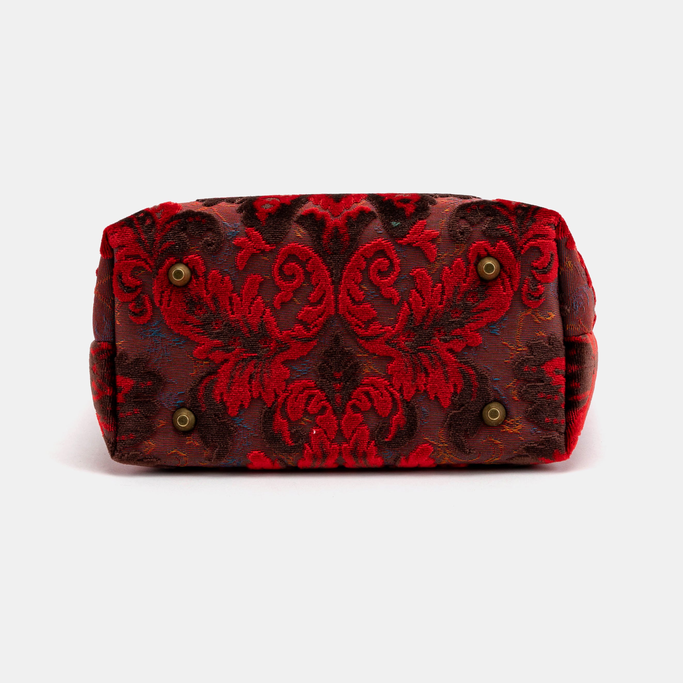 Burnout Velvet Revival Scarlet Everyday Tote Bag Carpetbagger Carpetbag of America bottom