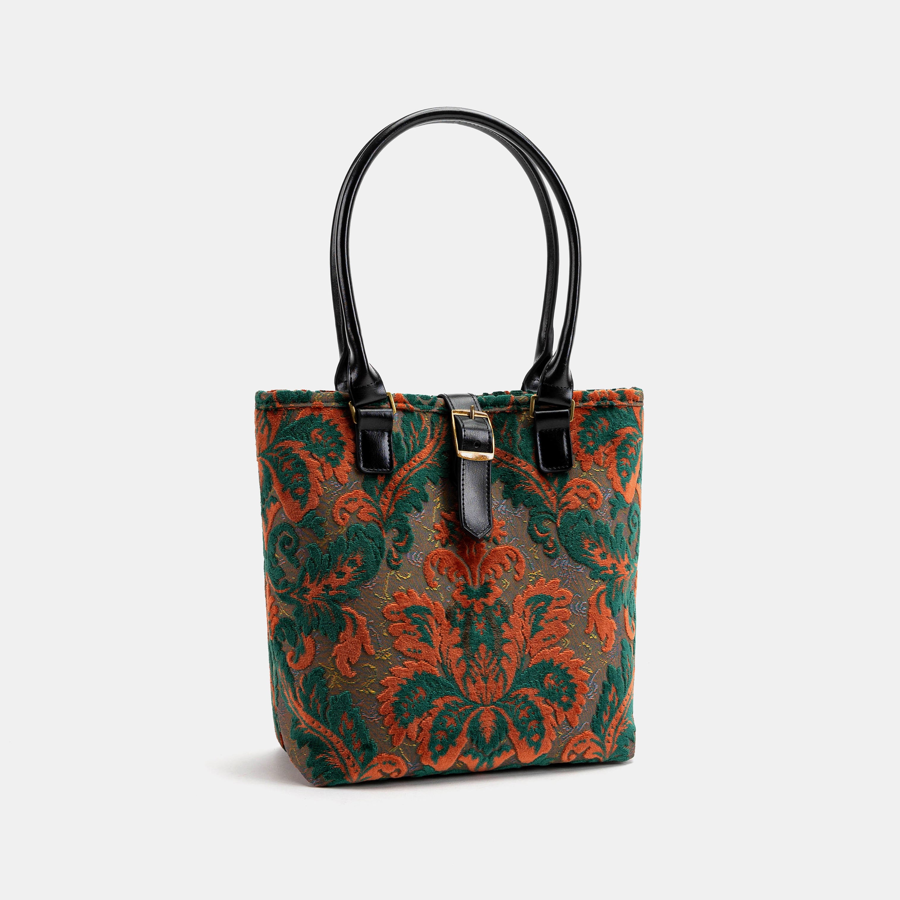 Everyday Tote Bag Burnout Velvet Revival Jade front  side