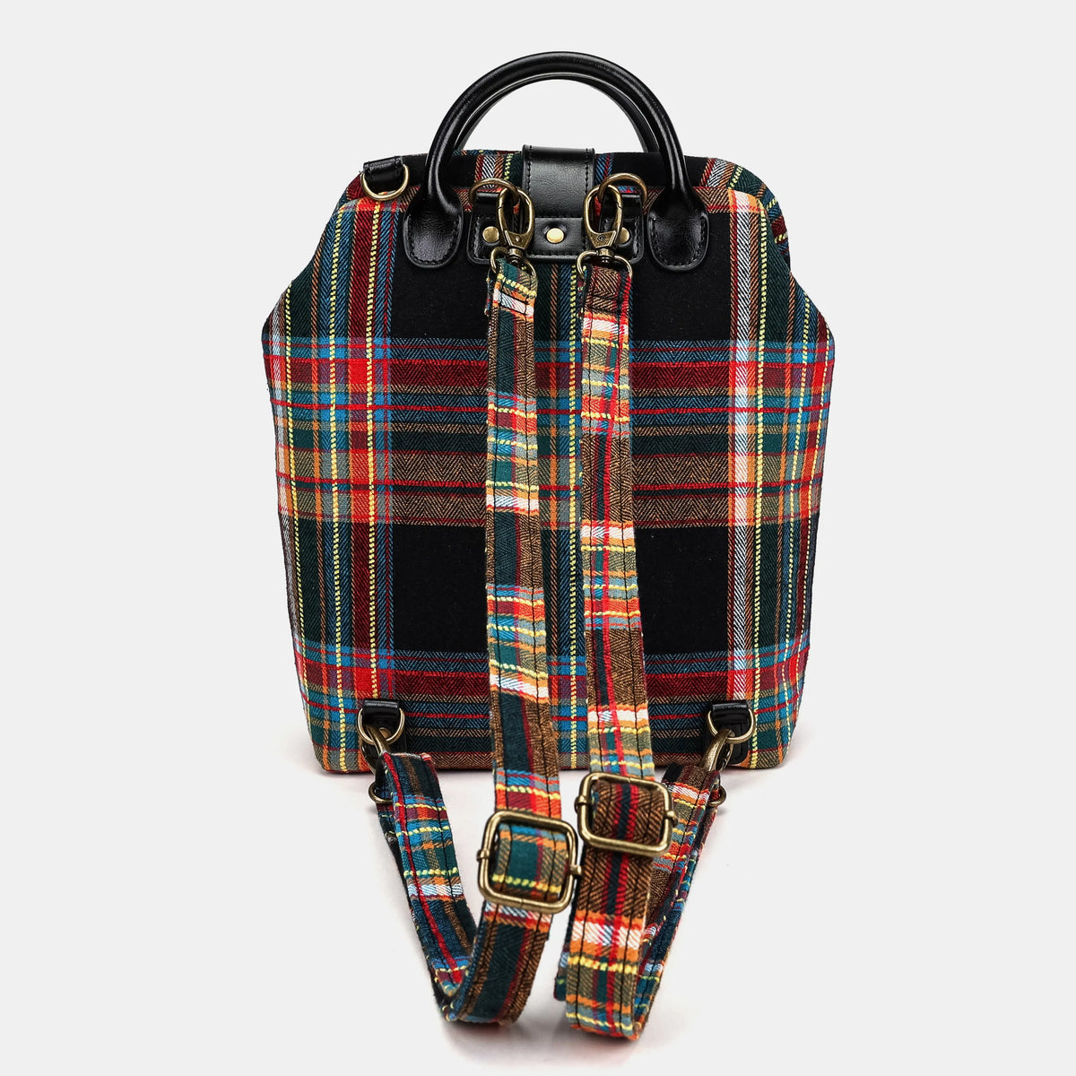 Tartan Stewart Black Everyday Backpack Carpetbag of America back