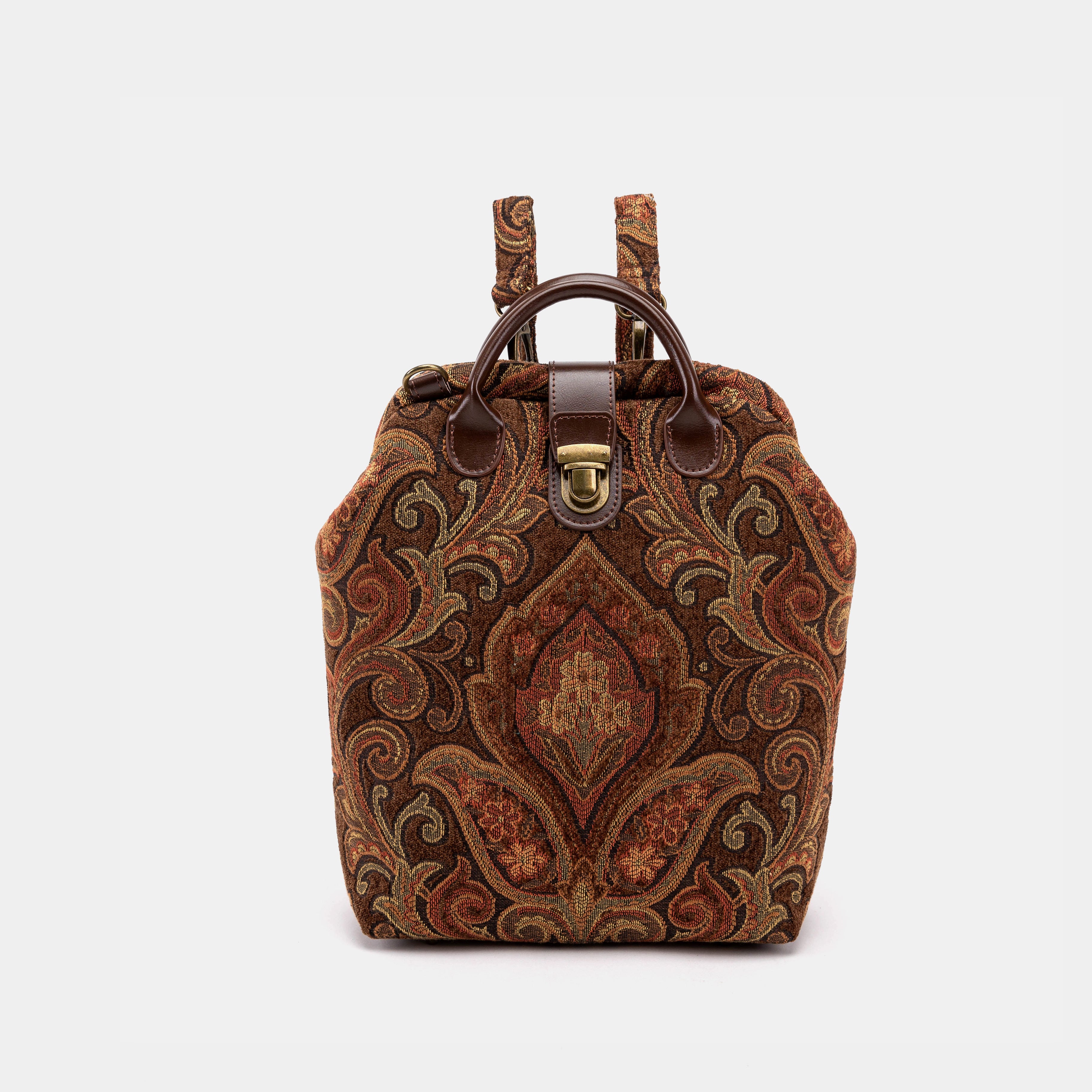 Damask D. Brown Carpet Everyday Backpack Carpetbag of America main