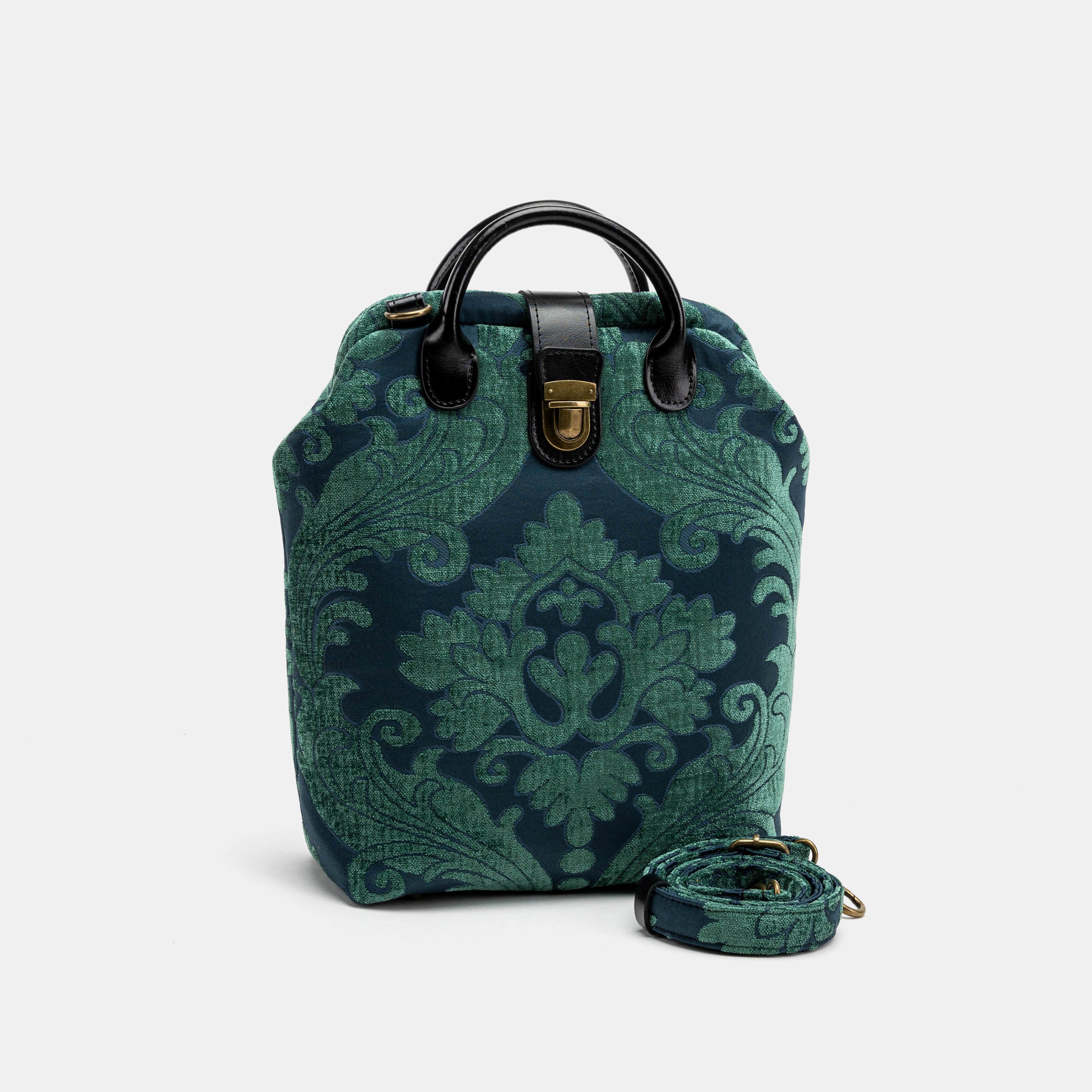 Queen Hunter Green Carpet Everyday Backpack Carpetbag of America MAIN