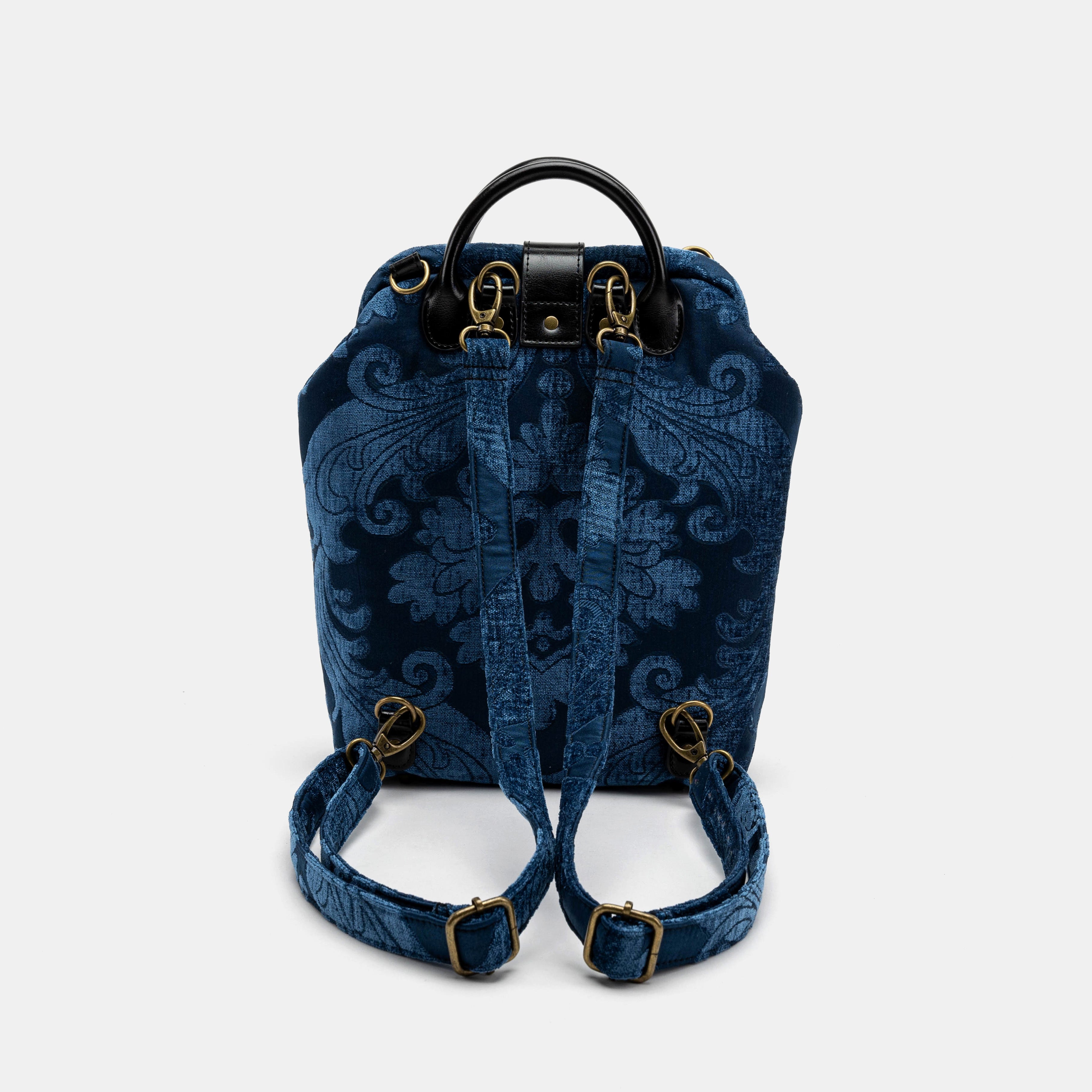 Queen Royal Blue Carpet Everyday Backpack Carpetbag of America back