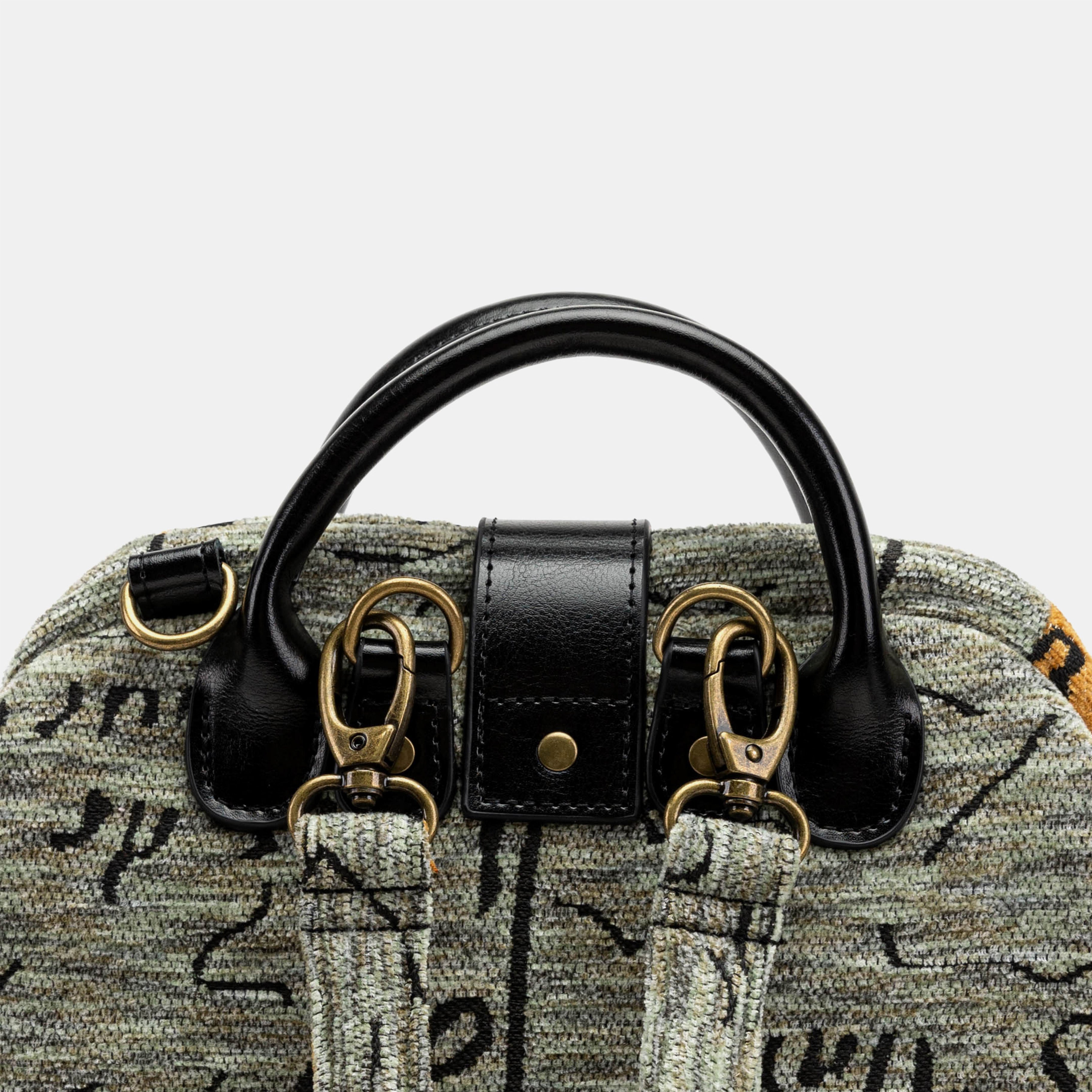 Here Be Dragons Carpet Everyday Backpack Carpetbag of America back detail