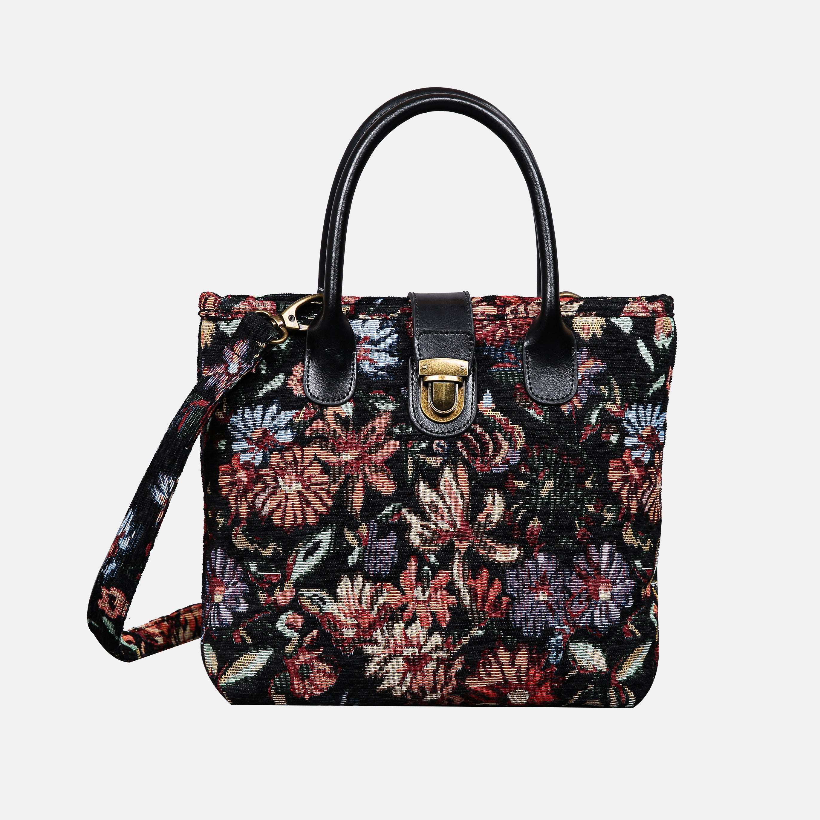 Colorful Cosmos Tuck Lock Carpet Satchel carpet bag MCW Handmade