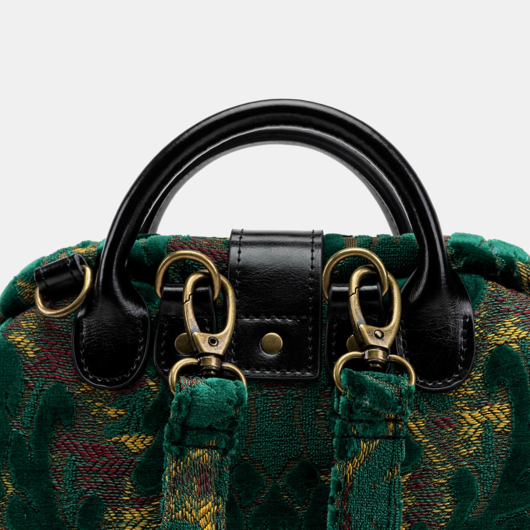 Burnout Velvet Jade Green Everyday Backpack back detail