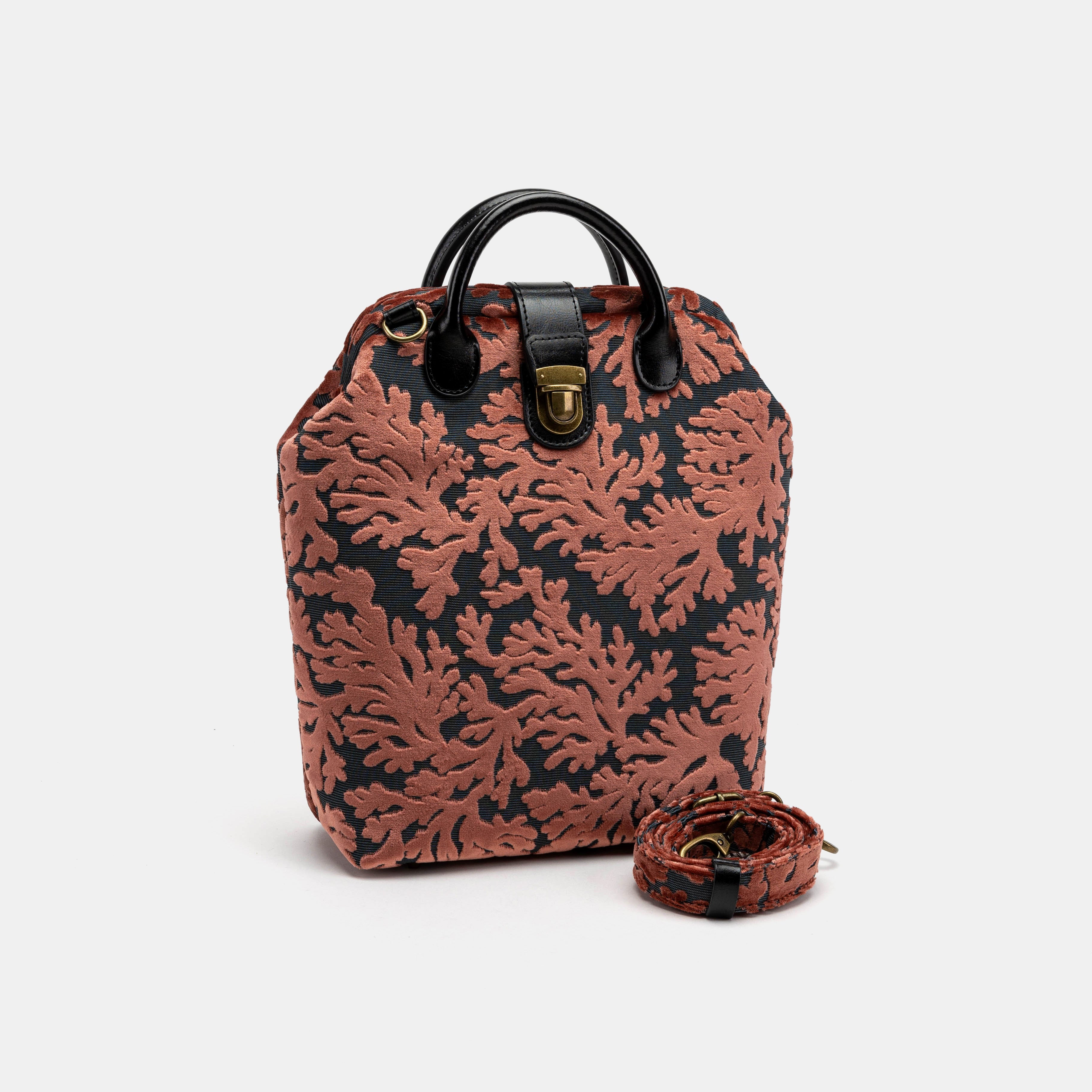 Everyday Backpack | Burnout Velvet St Tropez Scuba Coral main