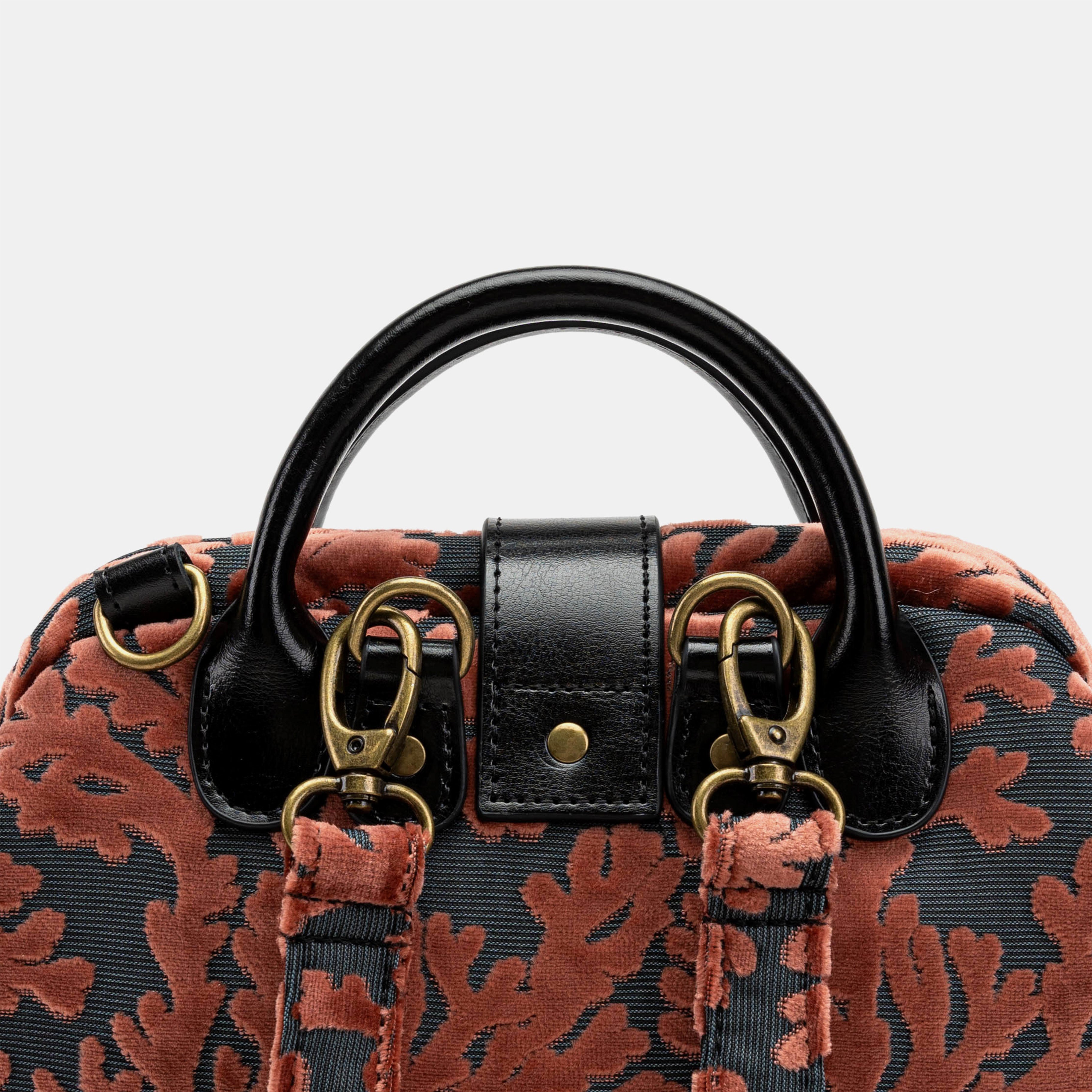 Everyday Backpack Burnout Velvet St Tropez Scuba Coral back detail