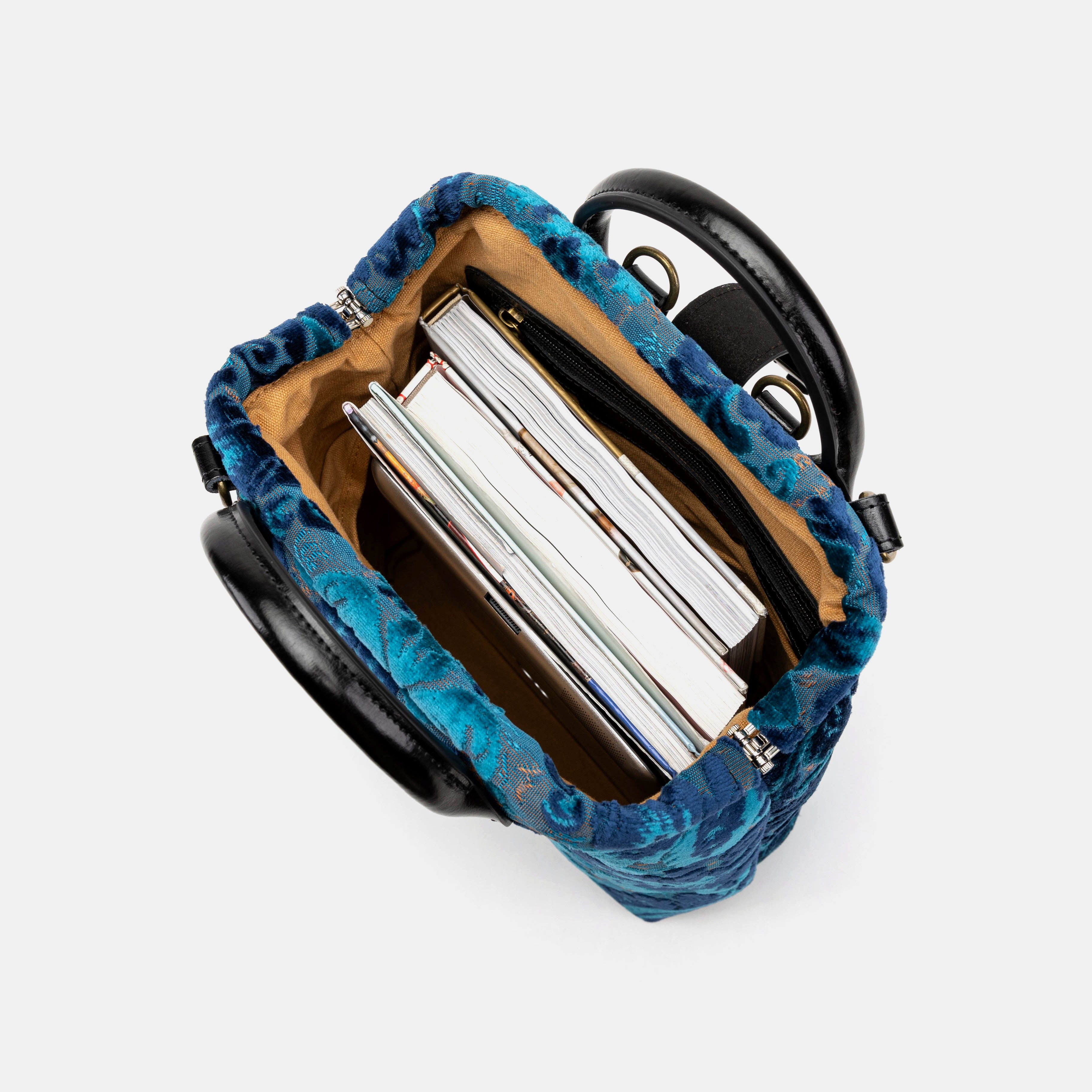 Burnout Velvet Revival Aqua Everyday Backpack in use