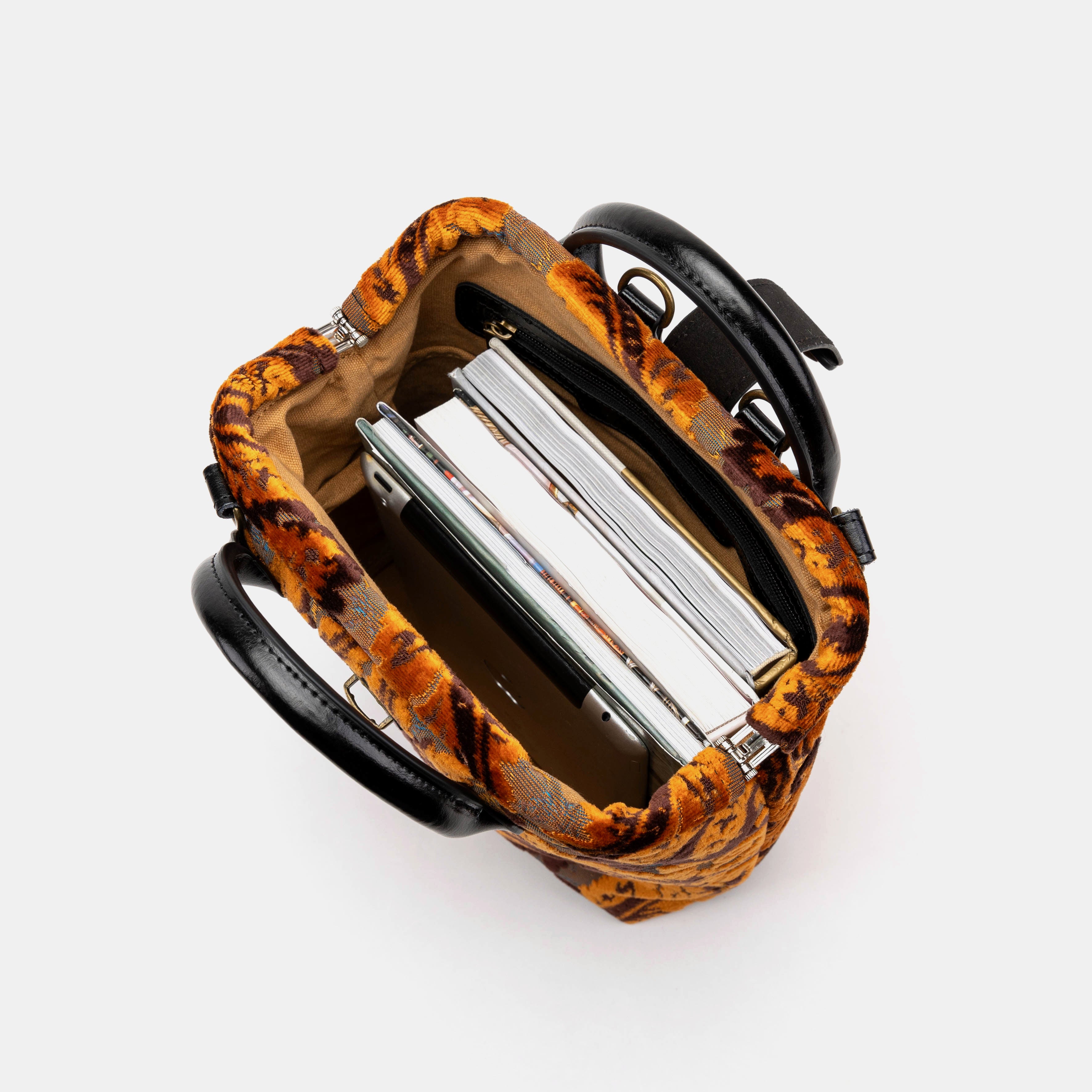 Burnout Velvet Revival Sienna Everyday Backpack in use