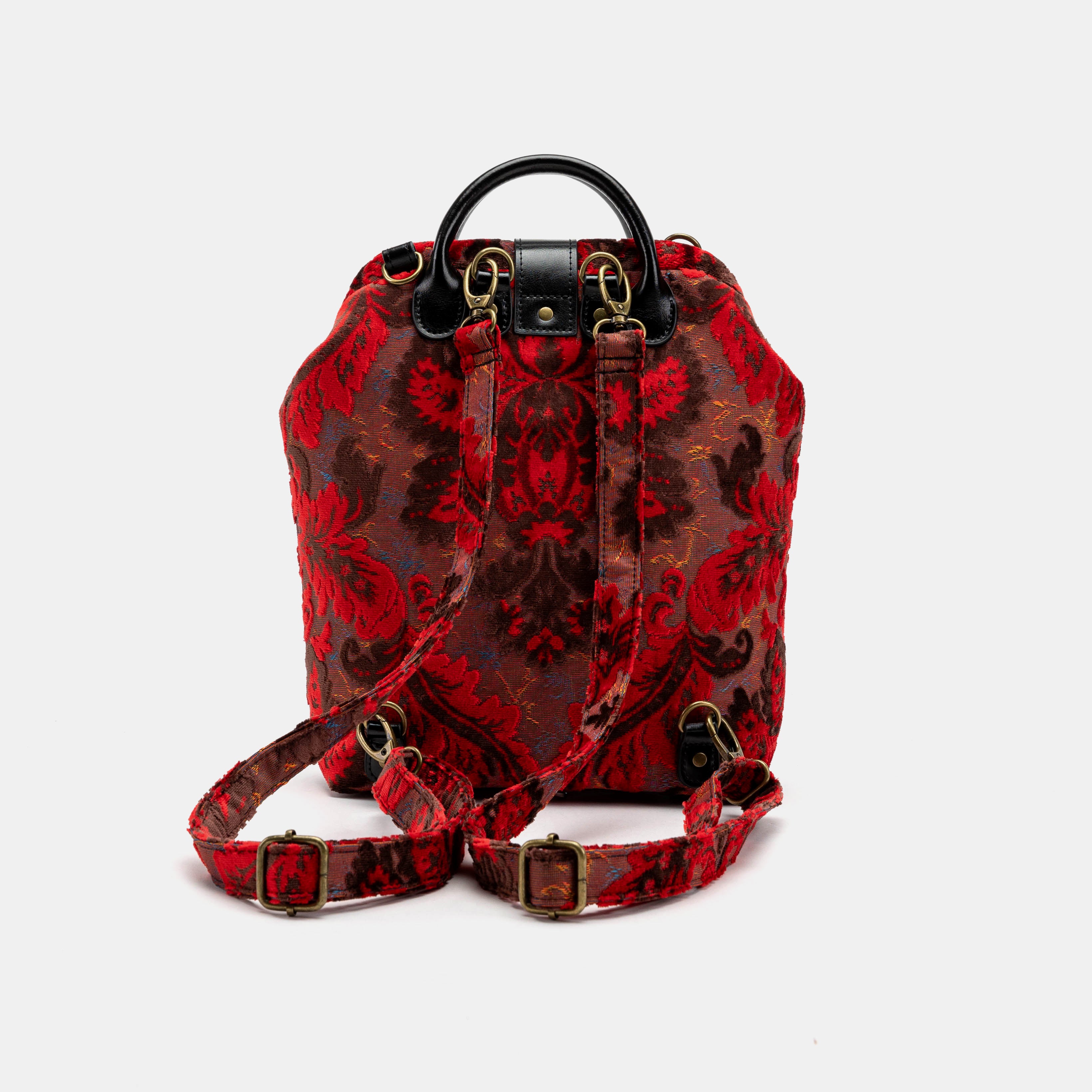 Burnout Velvet Revival Scarlet Everyday Backpack back