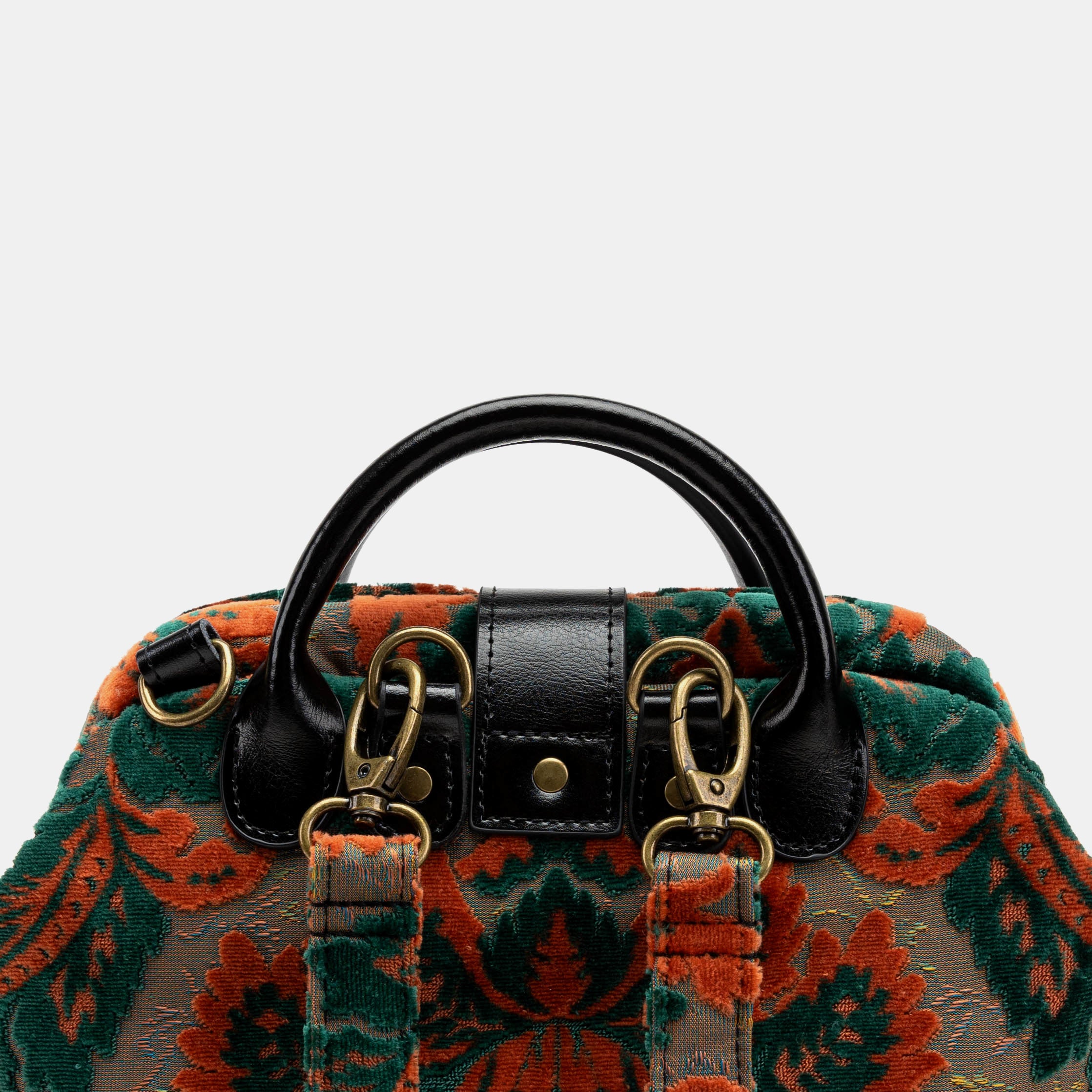 Burnout Velvet Revival Jade Carpet Everyday Backpack Carpetbag of America back detail