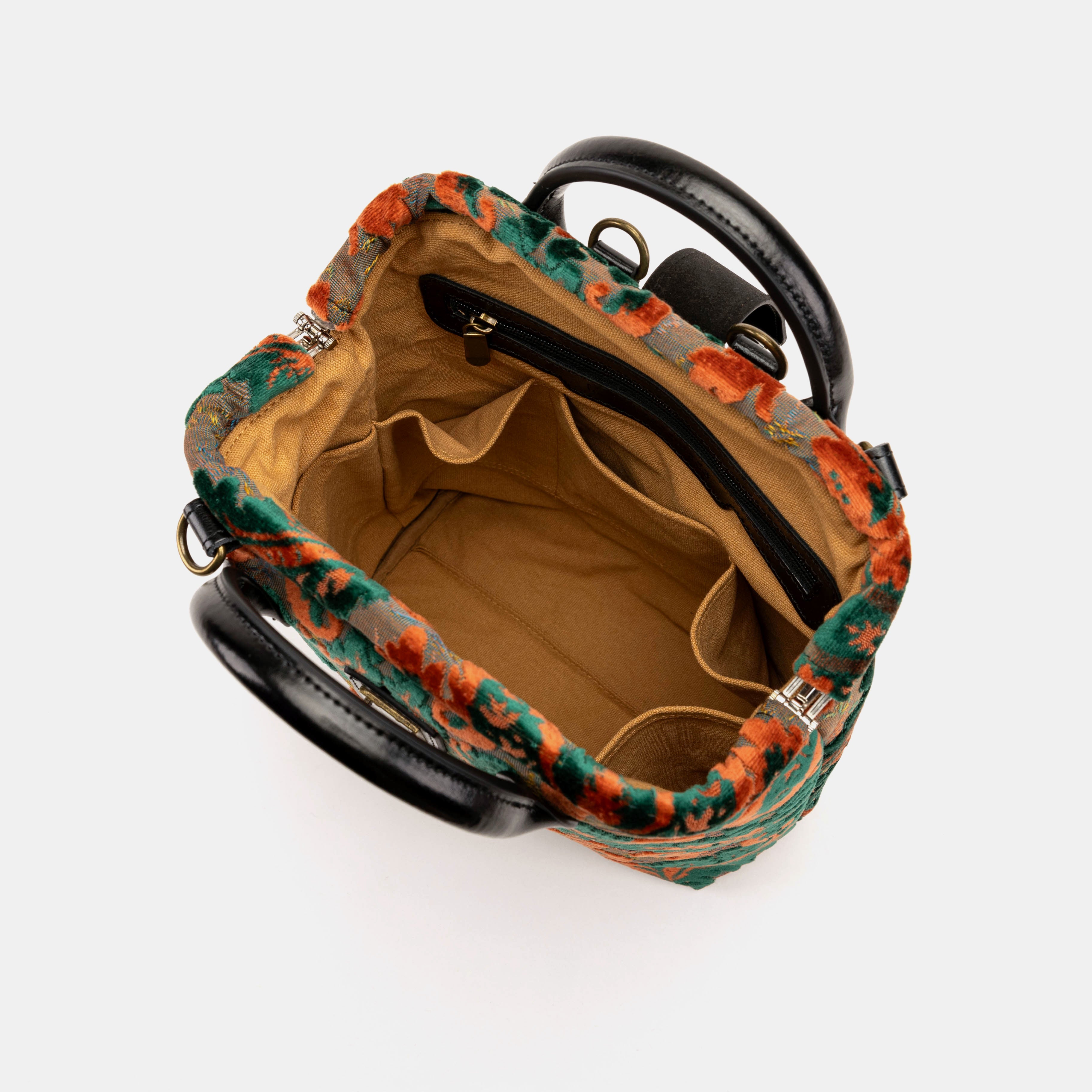 Burnout Velvet Revival Jade Carpet Everyday Backpack Carpetbag of America side