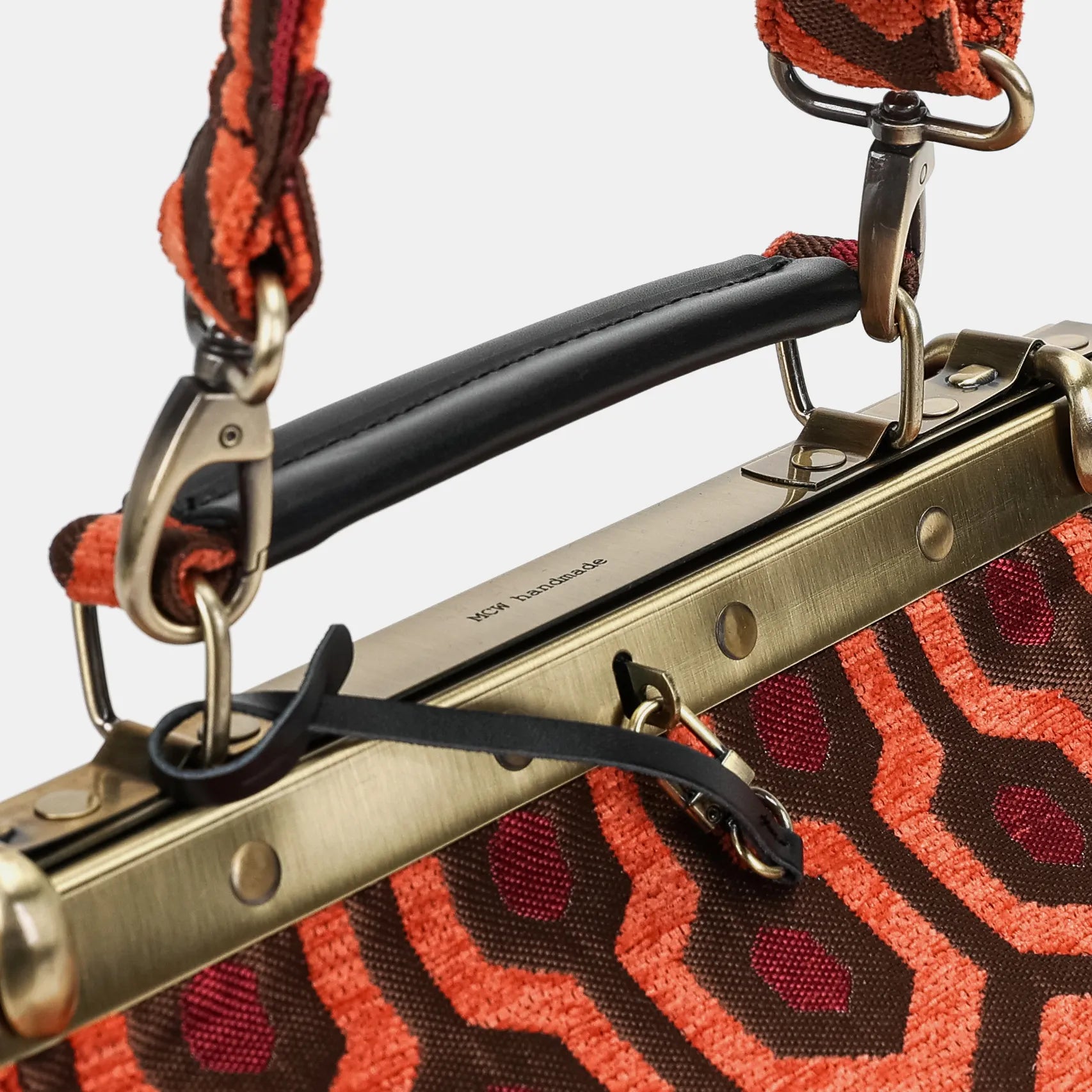 The Shining Overlook Hotel Vivienne Carpet Purse Gladstone Bag handle