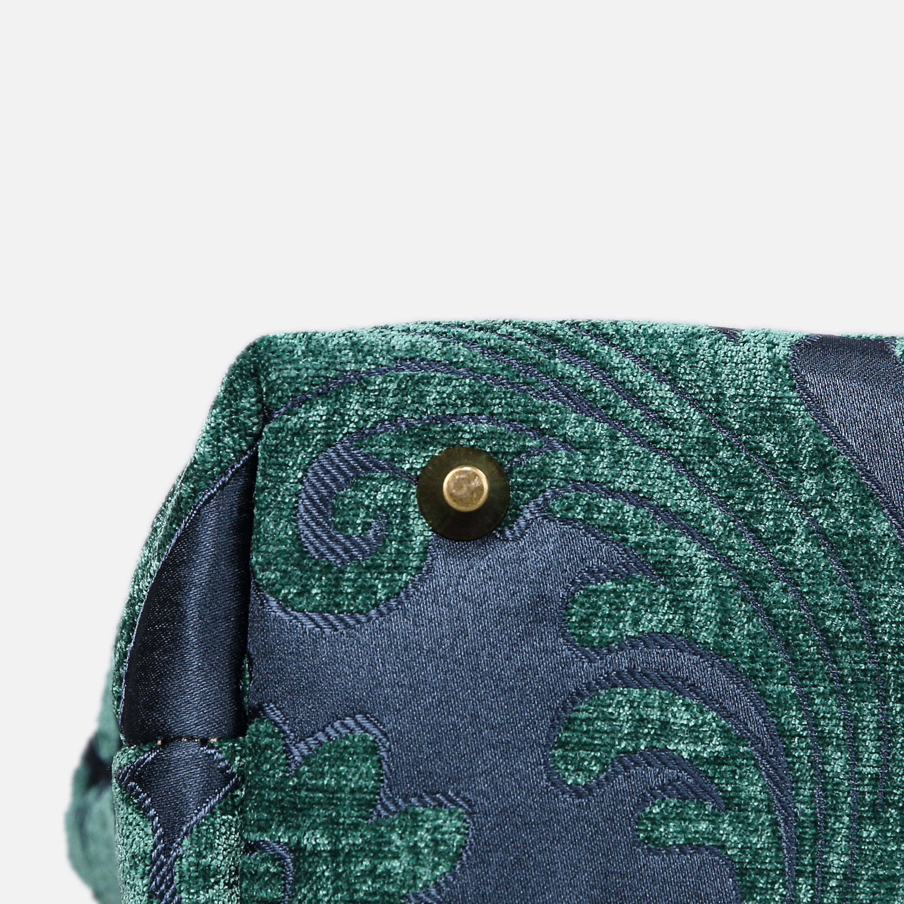 Queen Hunter Green Tuck Lock Carpet Satchel carpet bag MCW Handmade-5