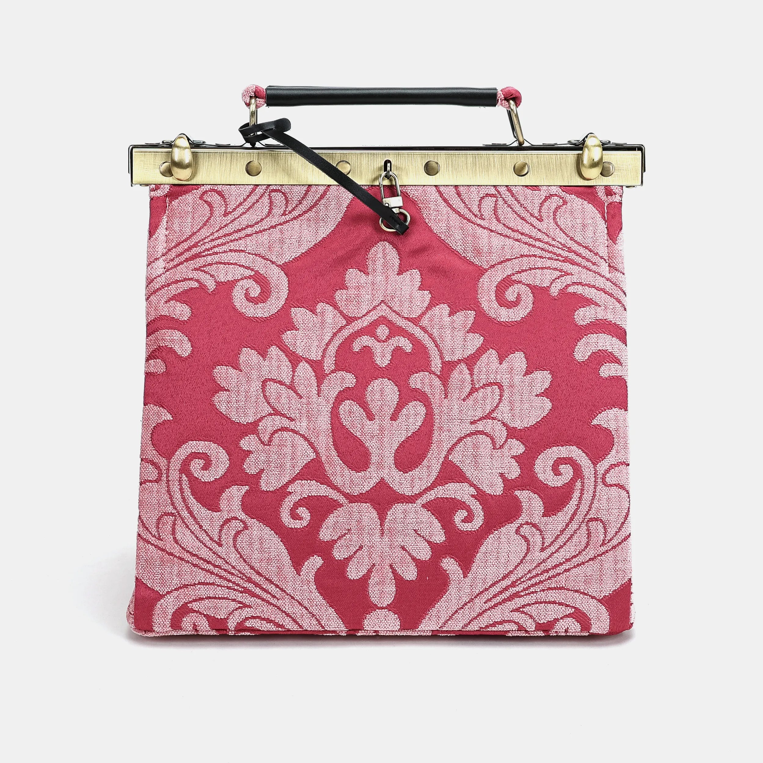 Queen Rose Pink Cecile Carpet Purse Gladstone Bag of America main