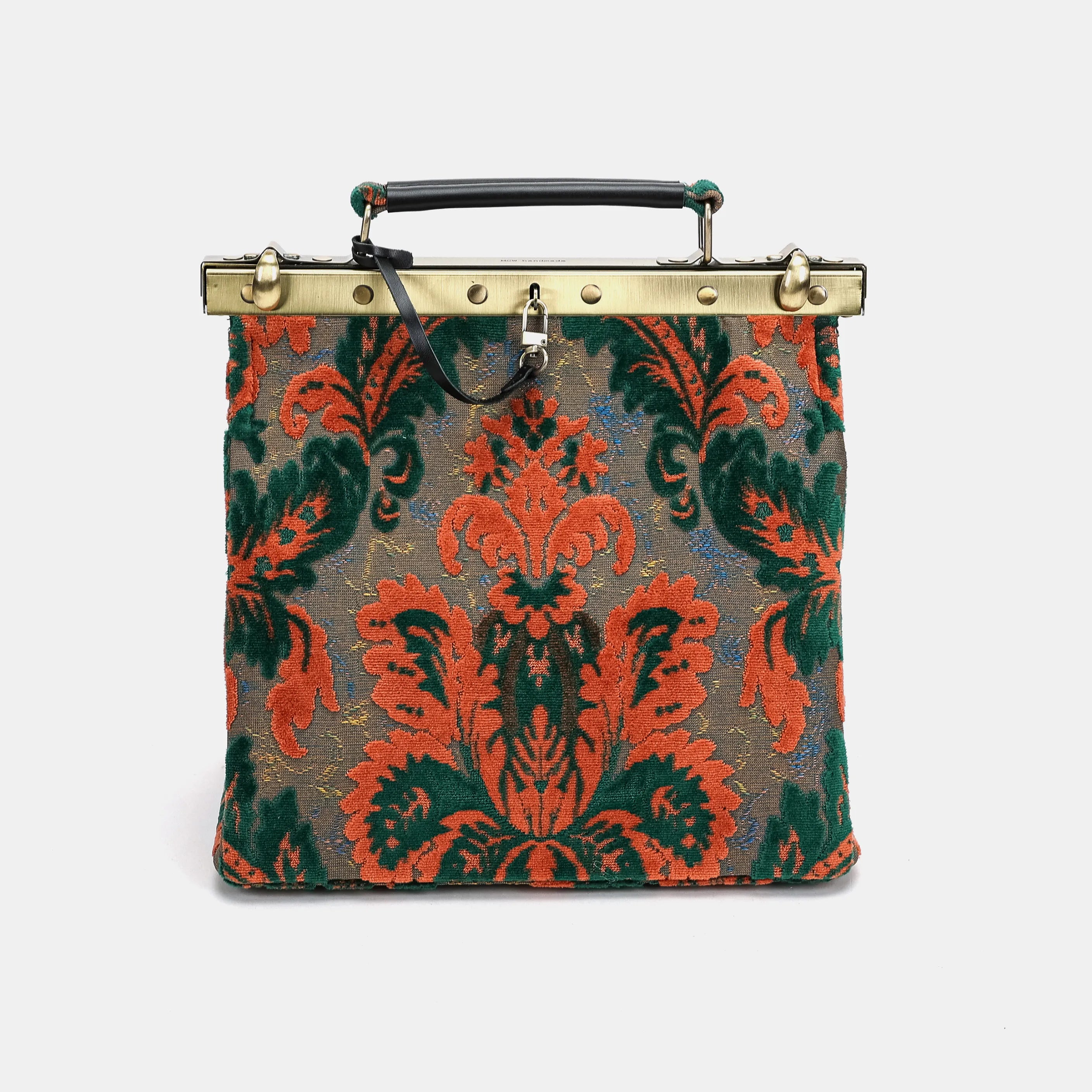 Burnout Velvet Revival Jade Cecile Carpet Purse Gladstone Bag main