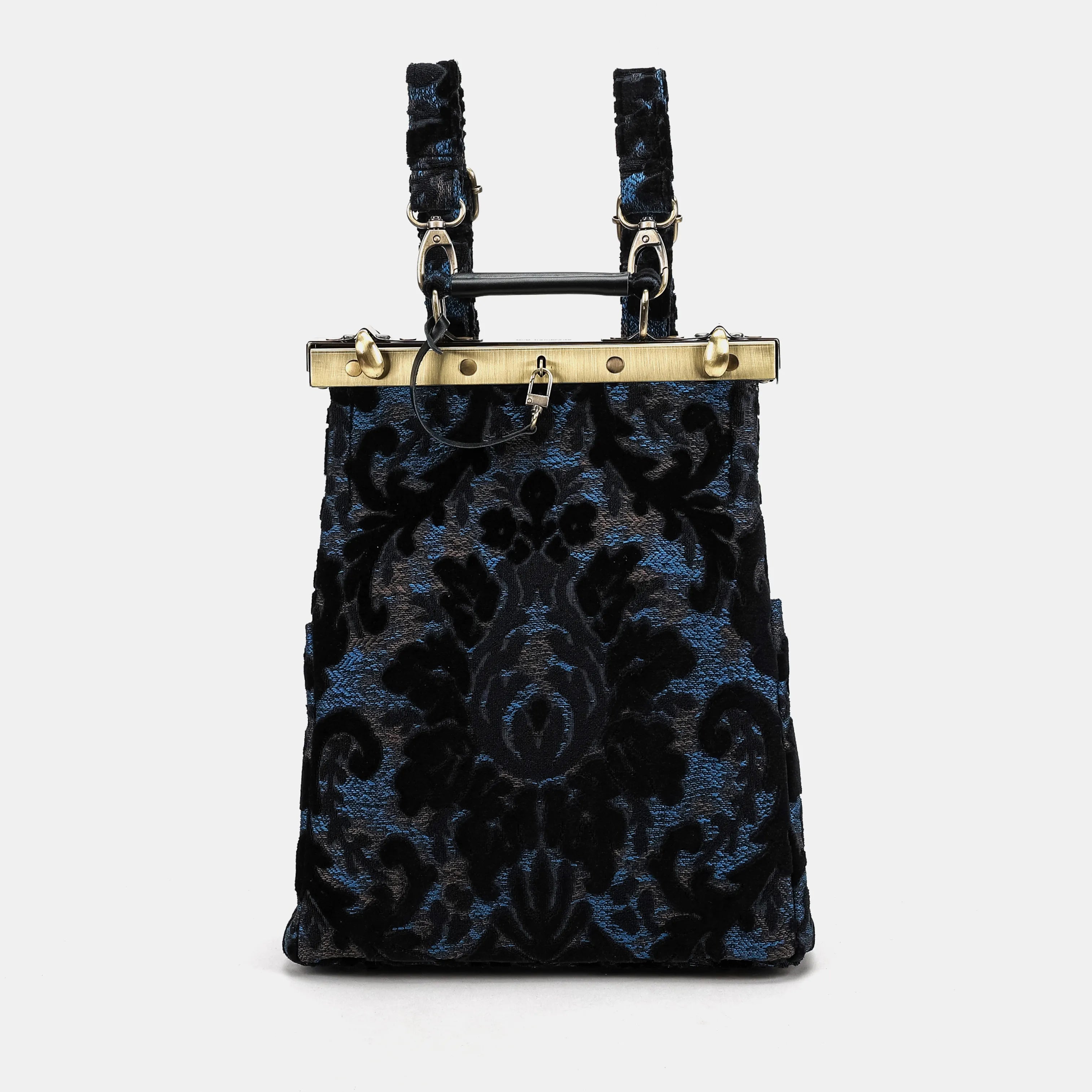 Burnout Velvet Black Helena Carpet Gladstone Backpack of America main