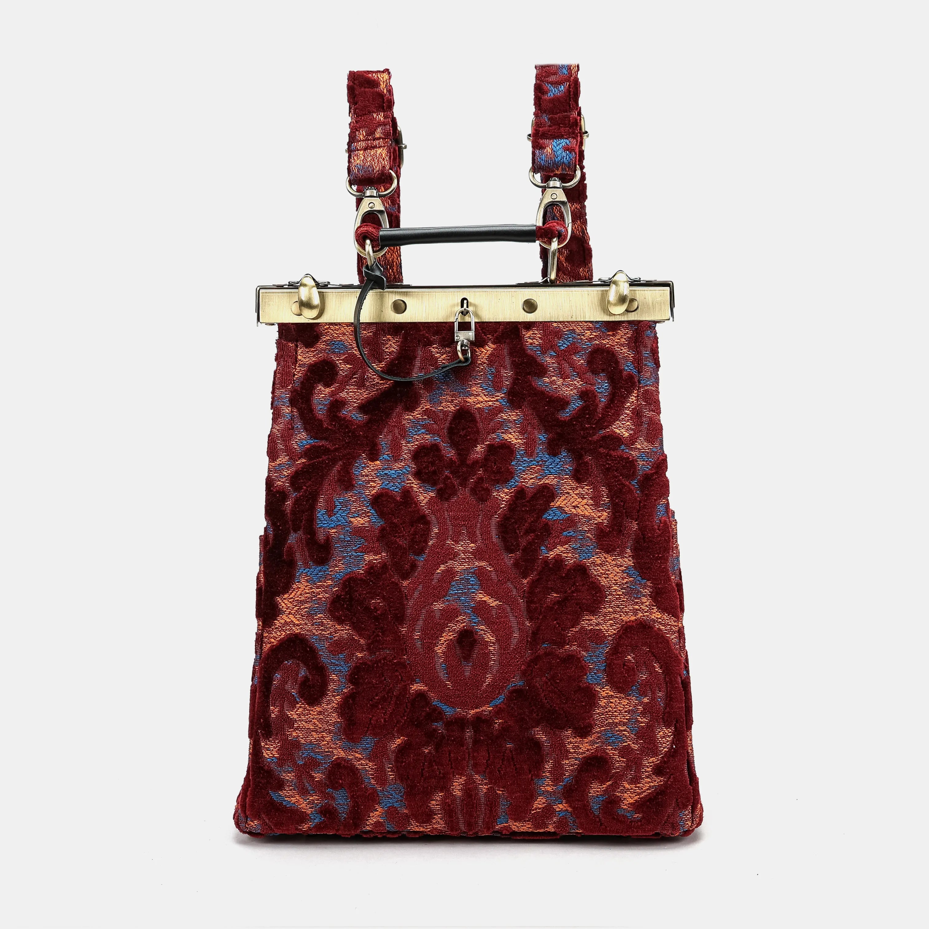 Burnout Velvet Orange Helena Carpet Gladstone Backpack of America main
