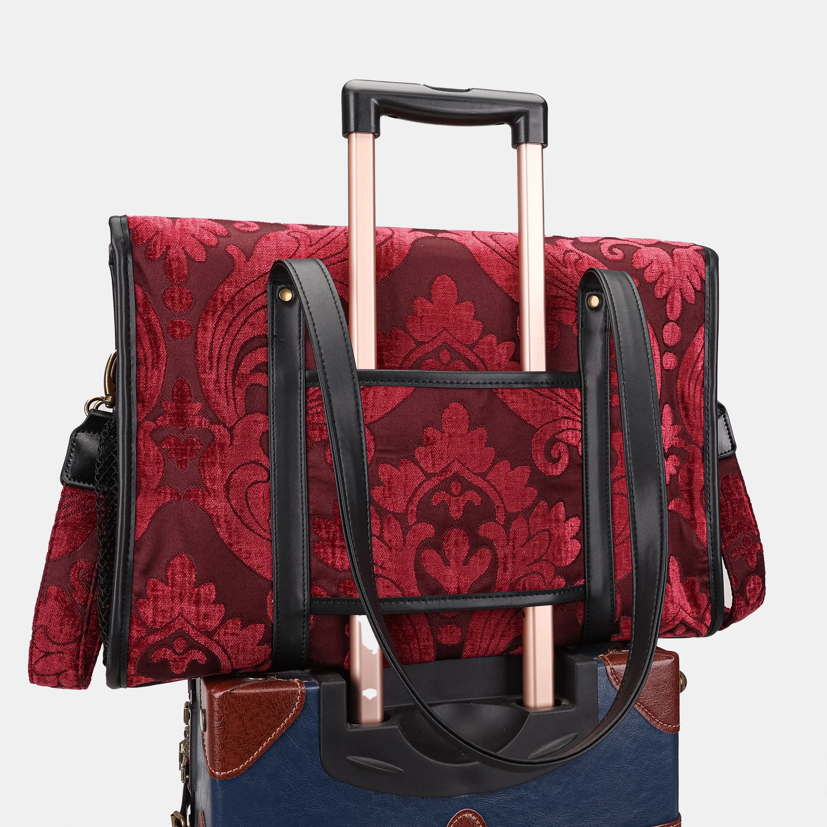 Queen Wine Vintage Carpet Diaper Bag Carpetbag of America luggage sleeve