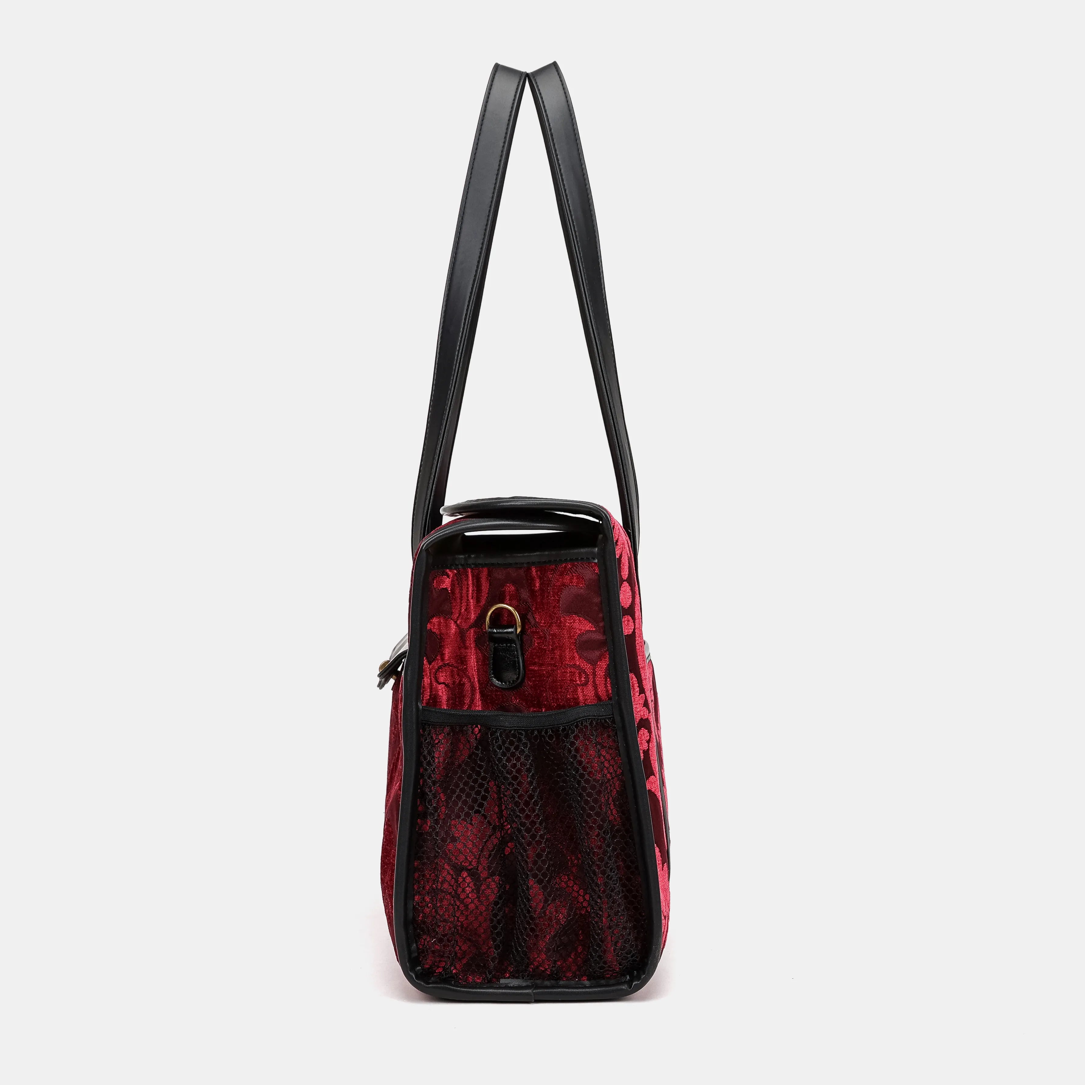 Queen Wine Vintage Carpet Diaper Bag Carpetbag of America side