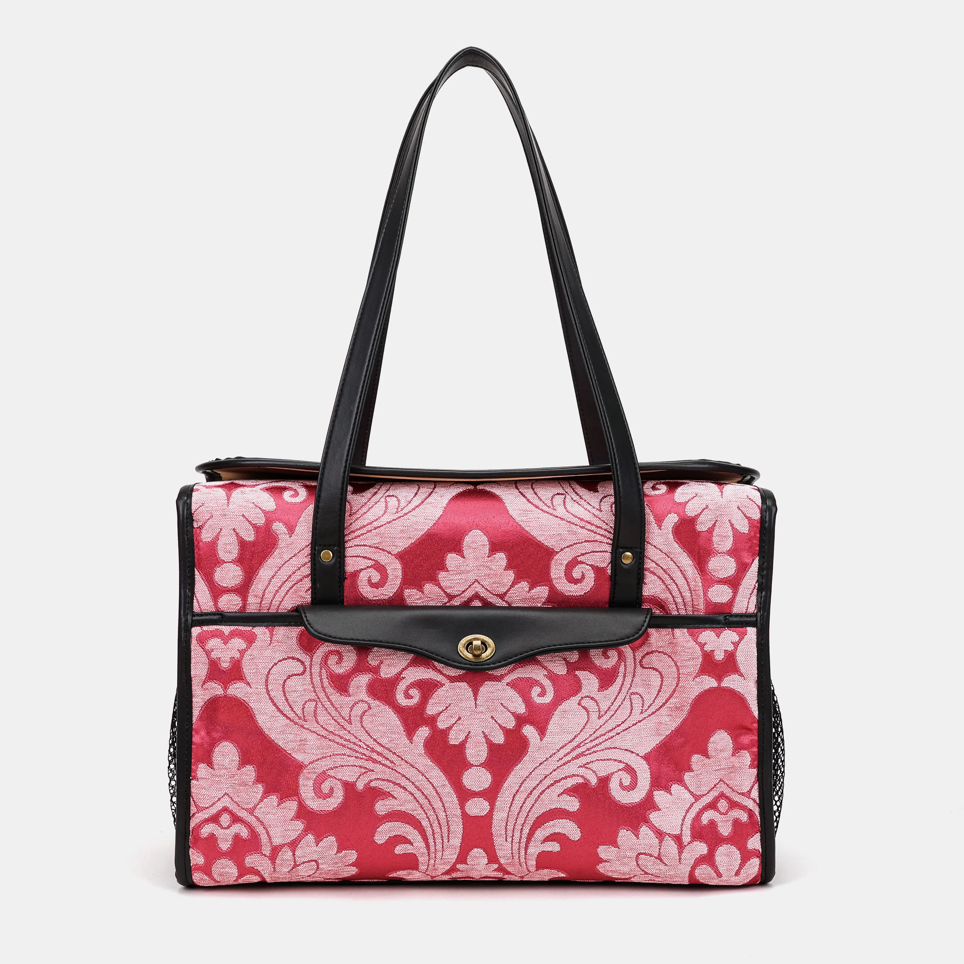 Queen Rose Pink Vintage Carpet Diaper Bag carpetbag of America main