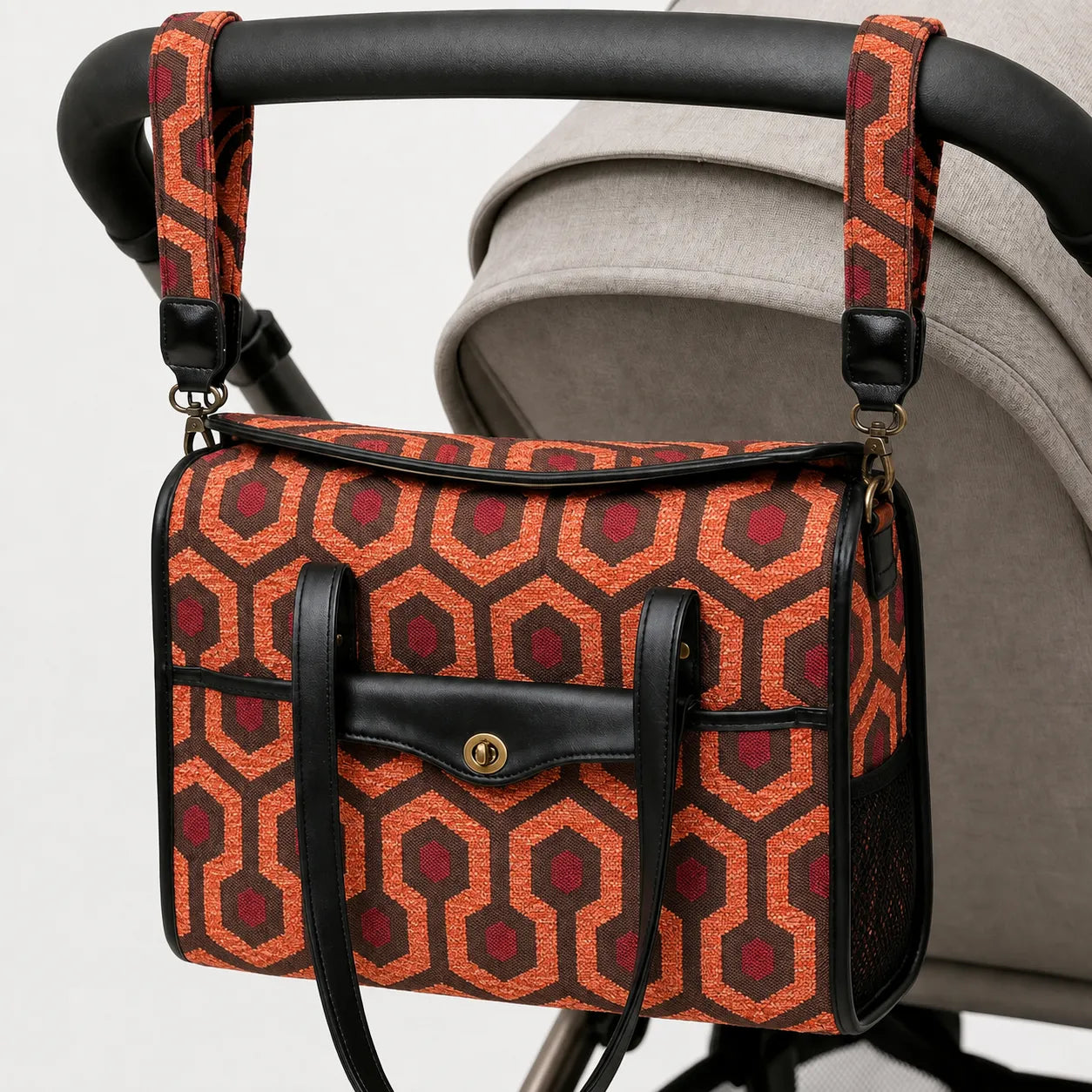 ''The Shining'' Overlook Hotel Vintage Carpet Diaper Bag of America hang