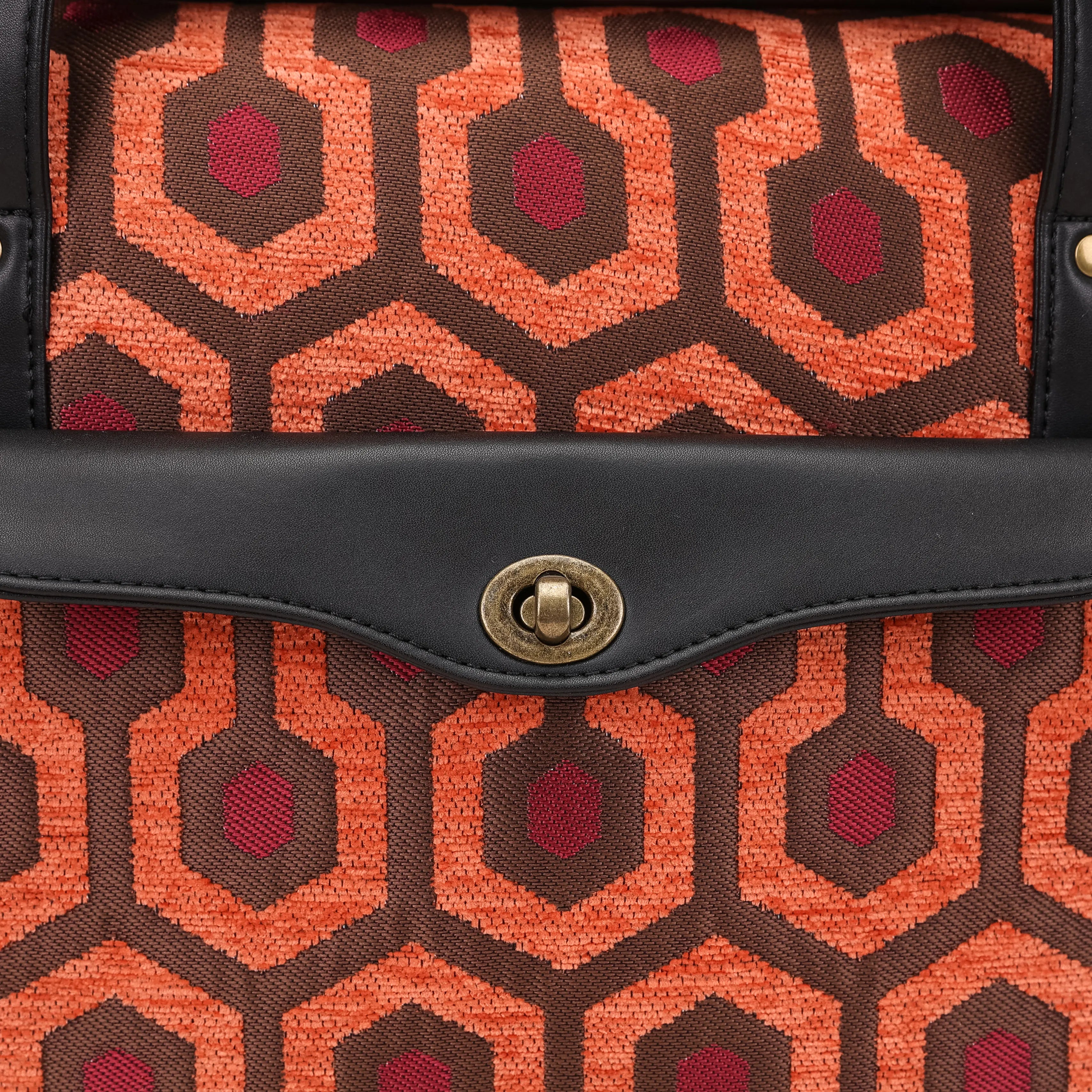 ''The Shining'' Overlook Hotel Vintage Carpet Diaper Bag of America closure