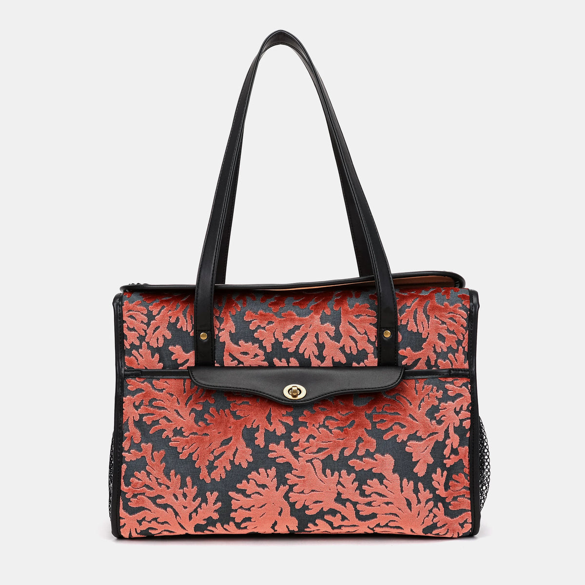 Burnout Velvet St Tropez Scuba Coral Vintage Carpet Diaper Bag main