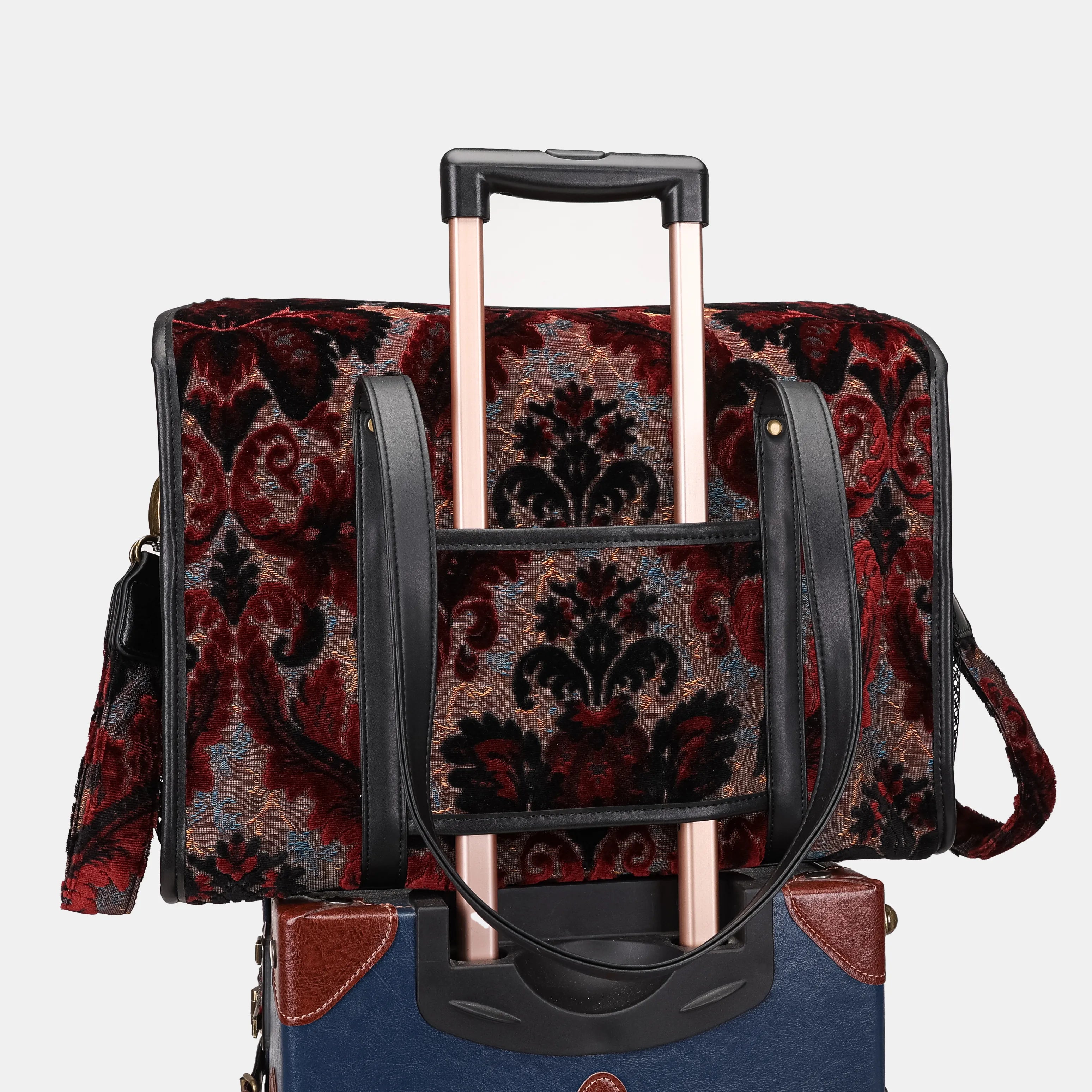 Burnout Velvet Revival Sephia Vintage Carpet Diaper Bag of America luggage sleeve