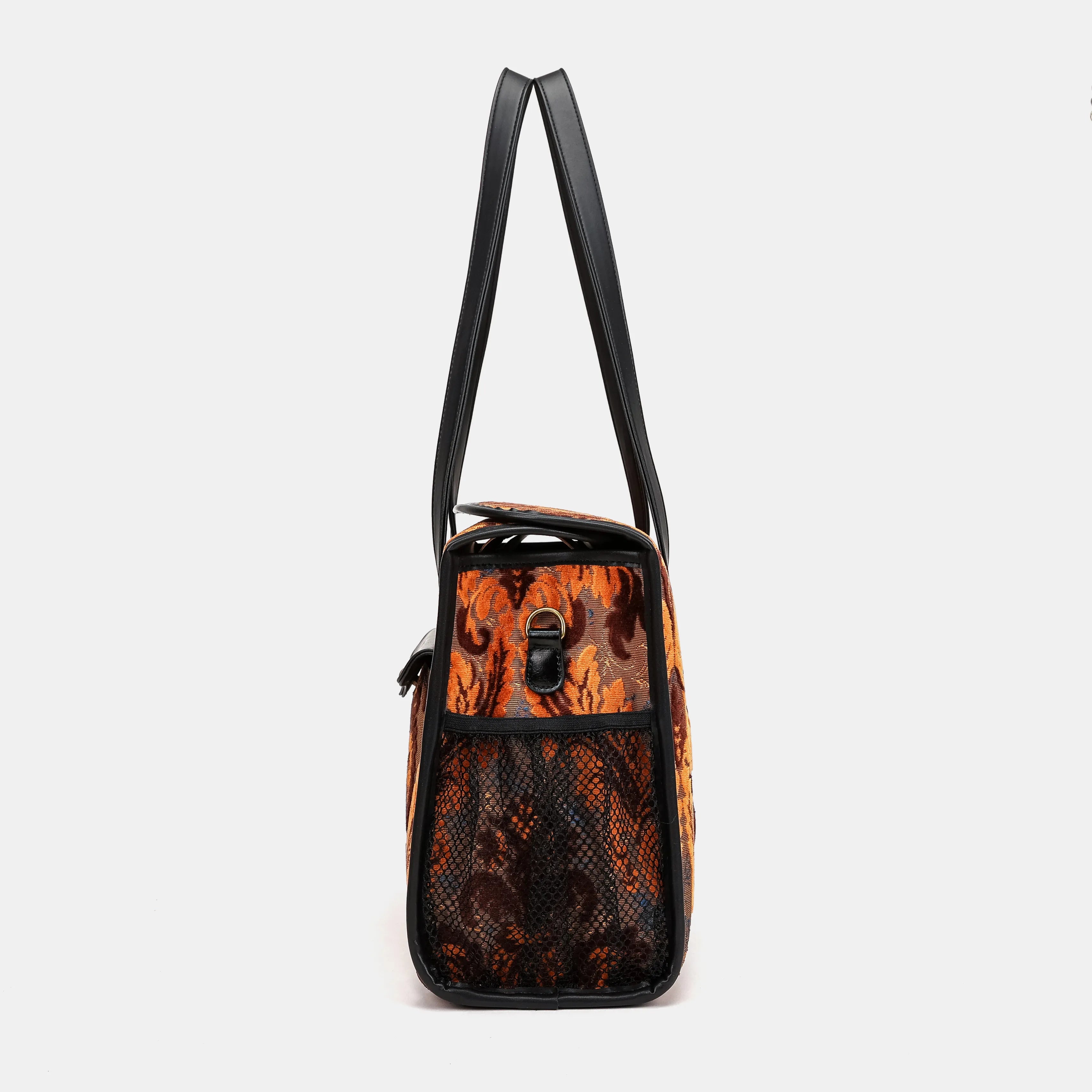 Burnout Velvet Revival Sienna Vintage Carpet Diaper Bag of America side