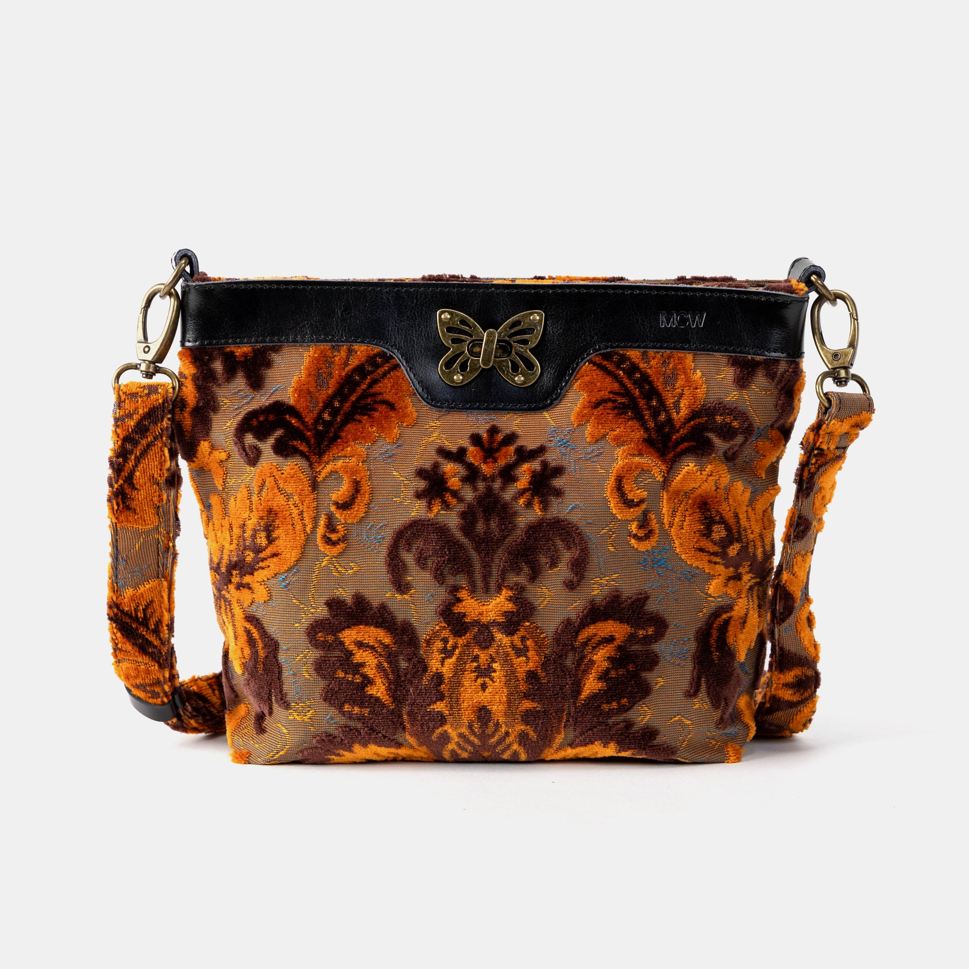Burnout Velvet Revival Sienna Butterfly Crossbody Bag