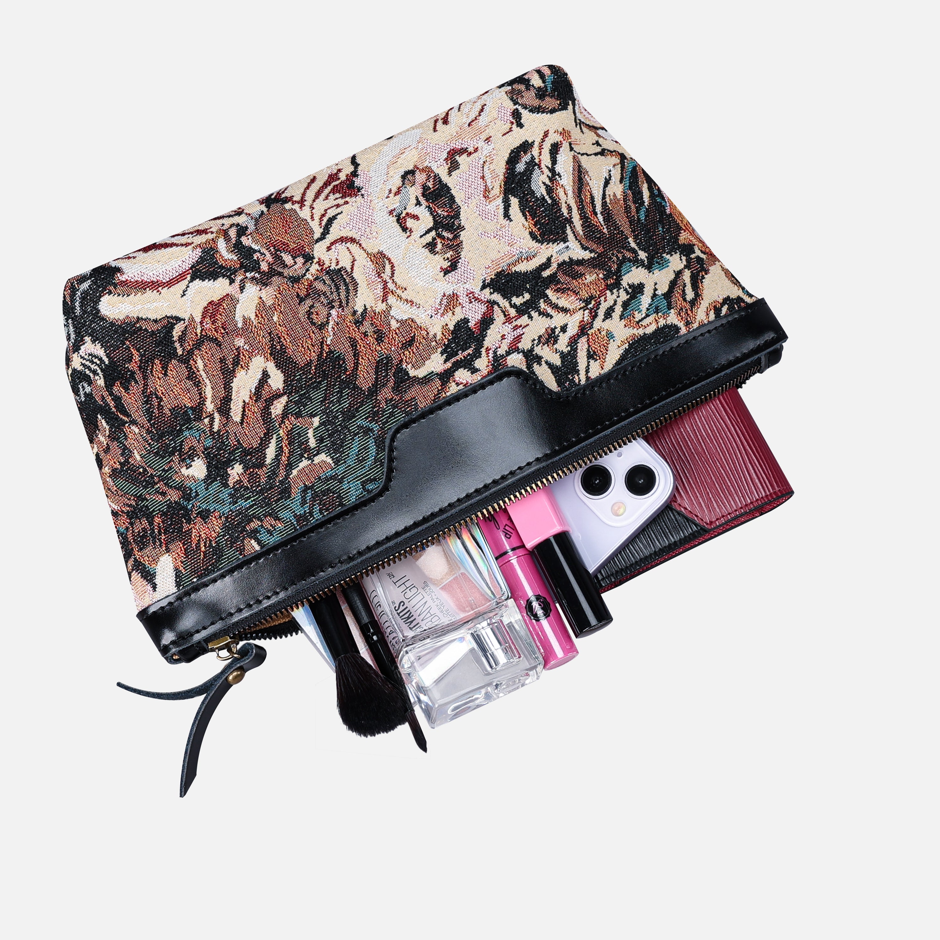 Daisy Black Carpet Makeup Bag carpet bag MCW Handmade-1