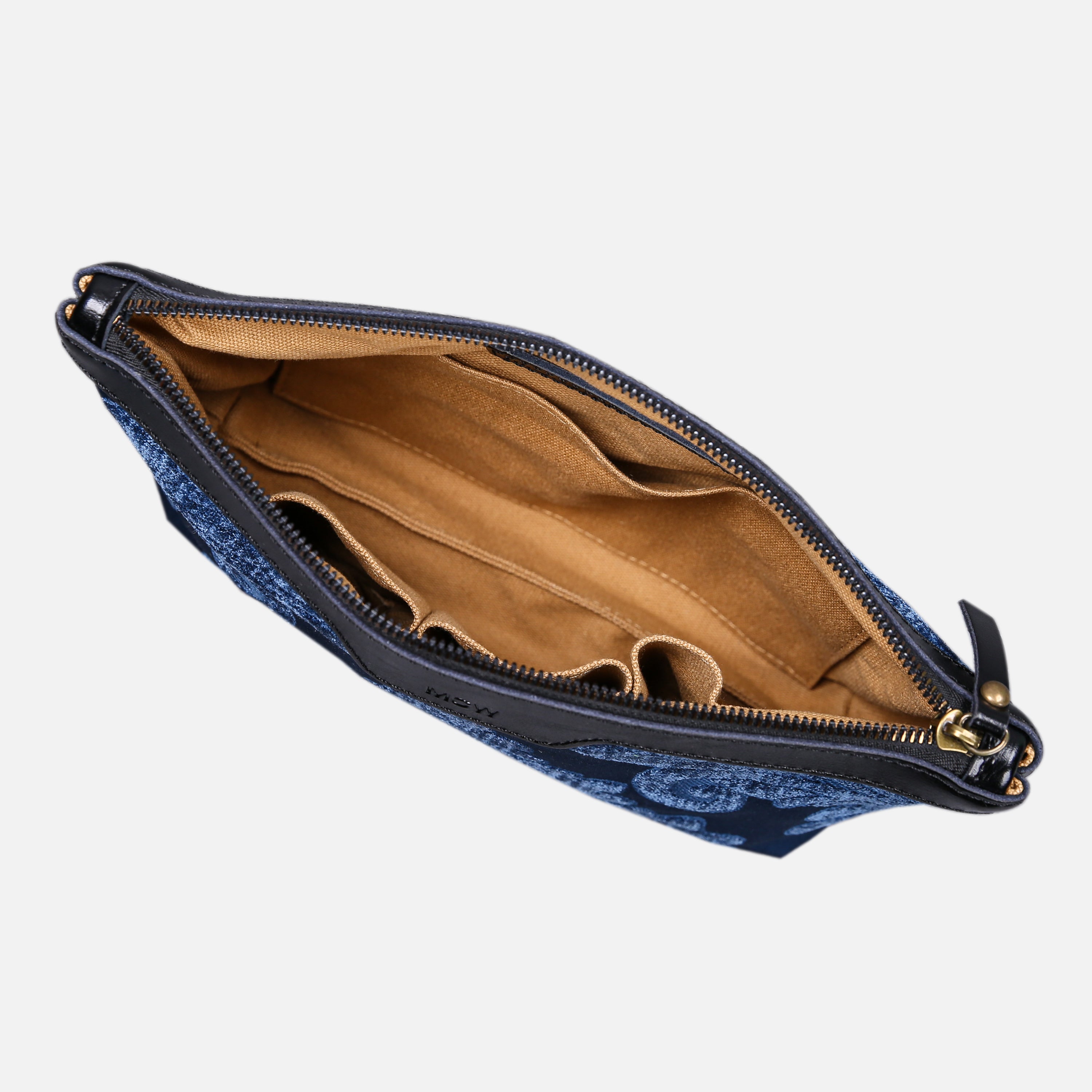 Queen Royal Blue Carpet Makeup Bag carpet bag MCW Handmade-4