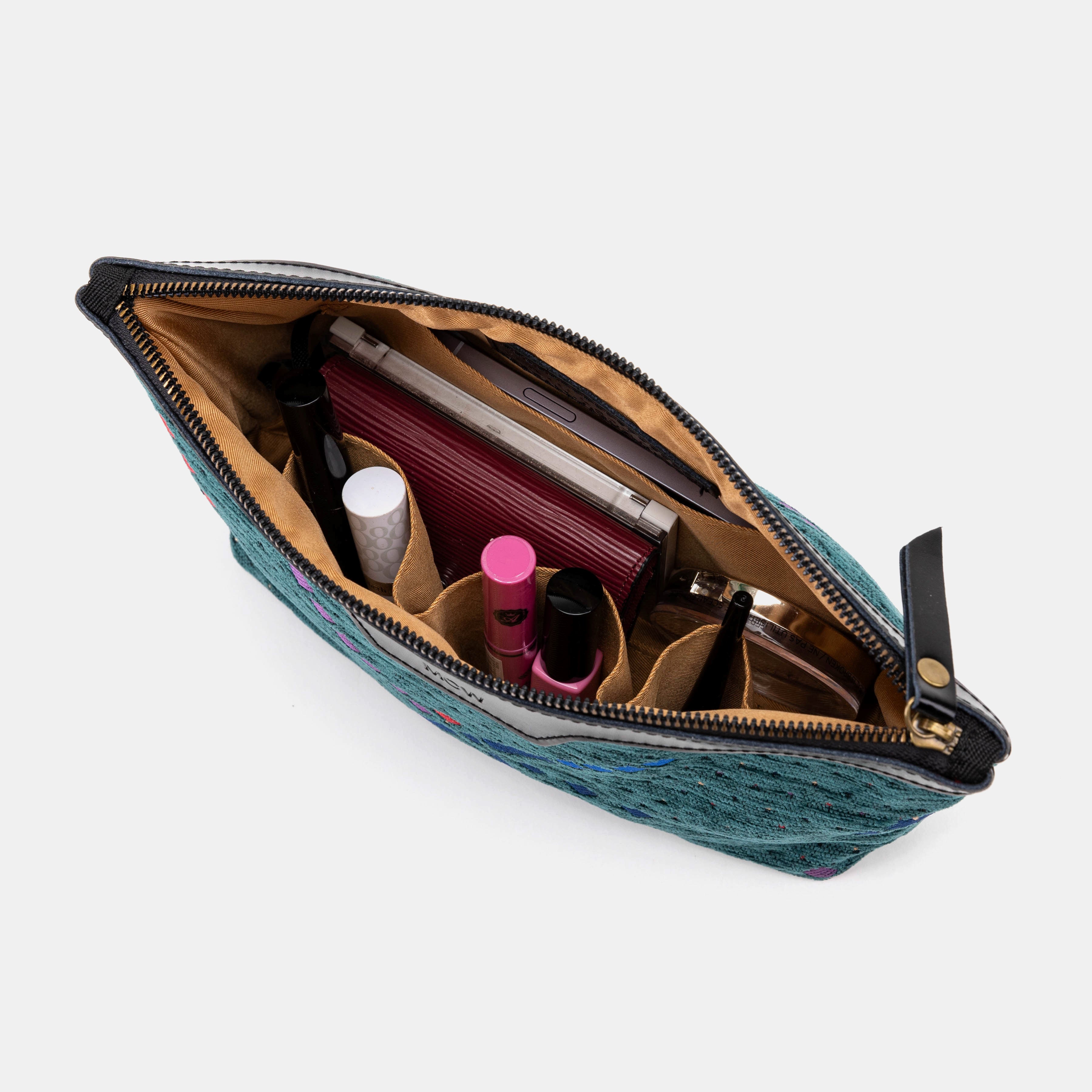 PDX Portland Airport Carpet Makeup Bag   inside