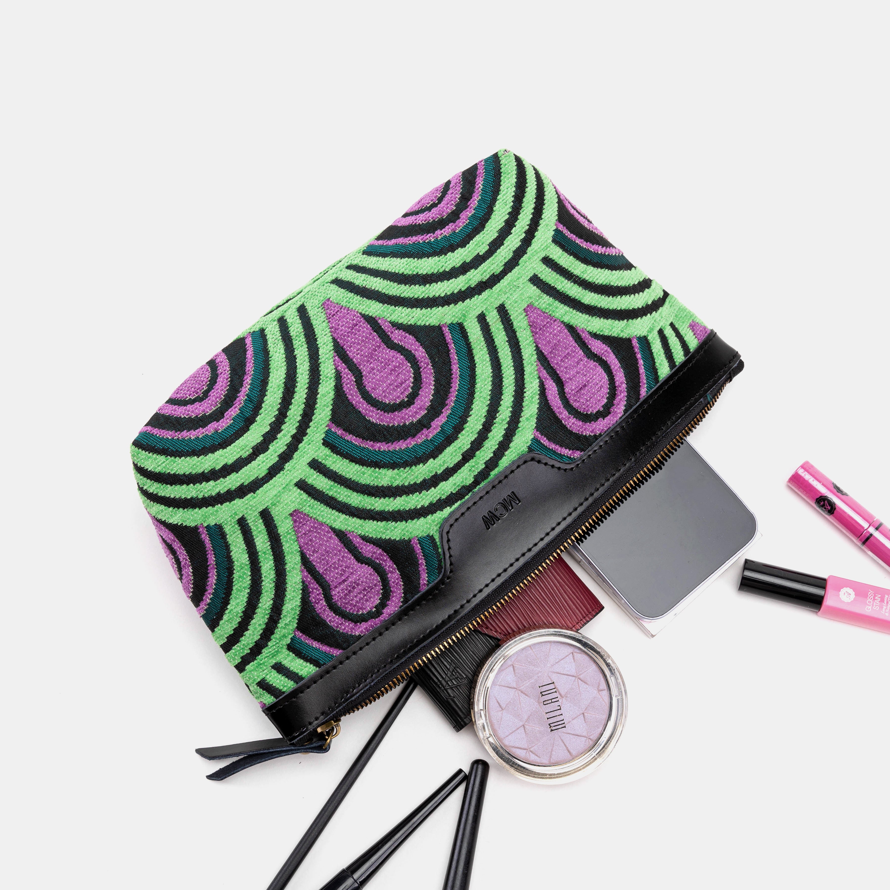 The Shining Room 237 Carpet Makeup Bag in use