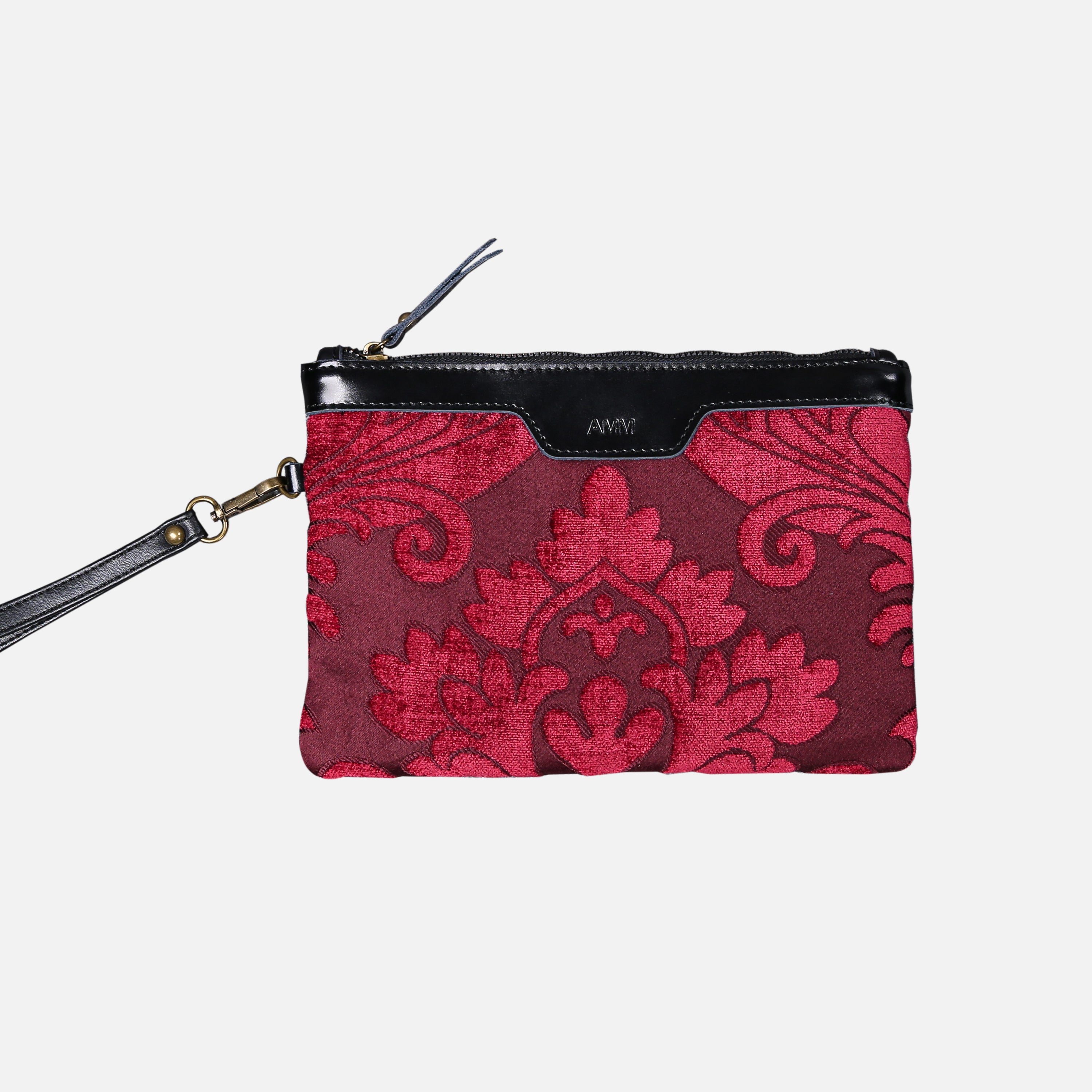Queen Wine Wristlet Clutch carpet bag MCW Handmade