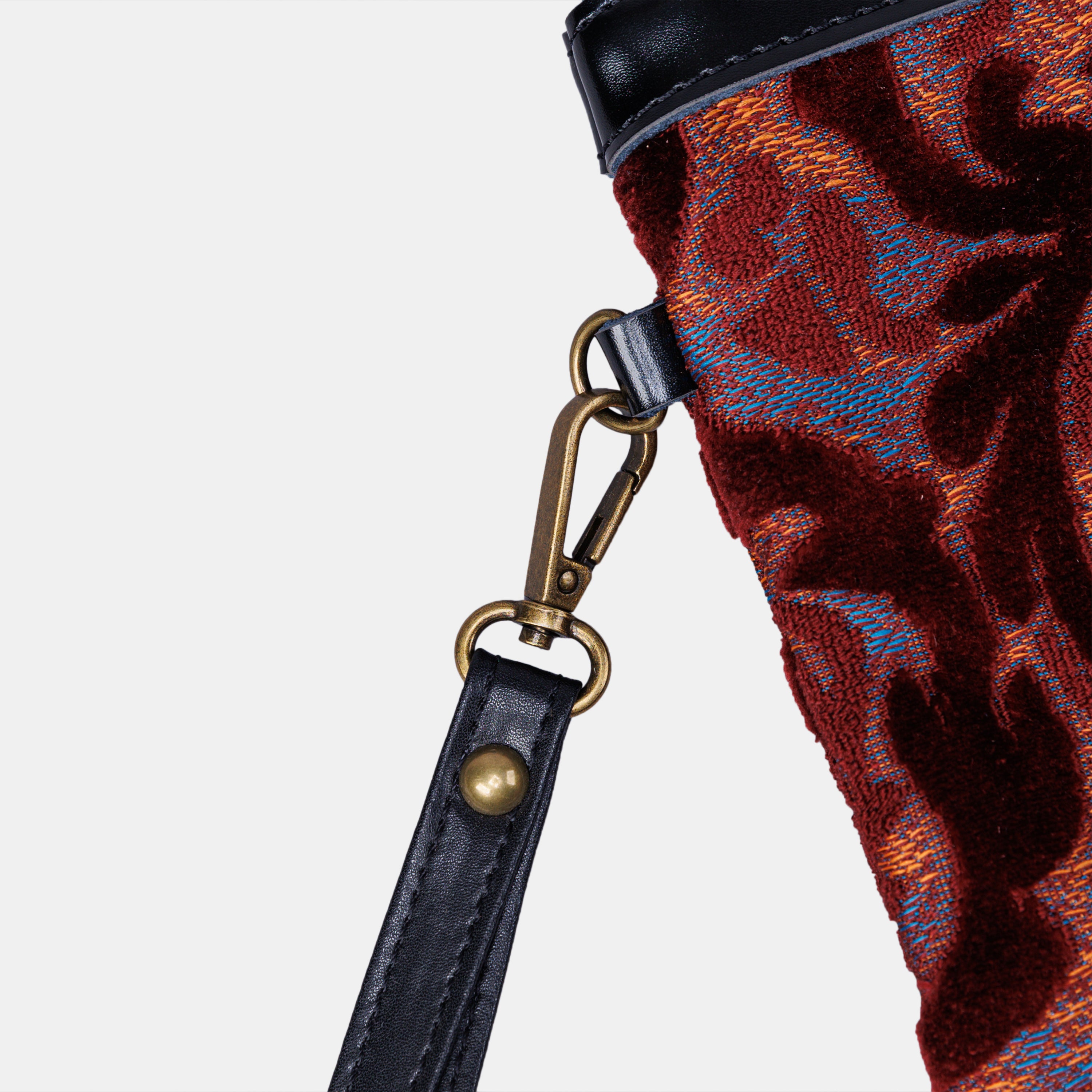 Burnout Velvet Wine Wristlet Clutch carpet bag MCW Handmade-3