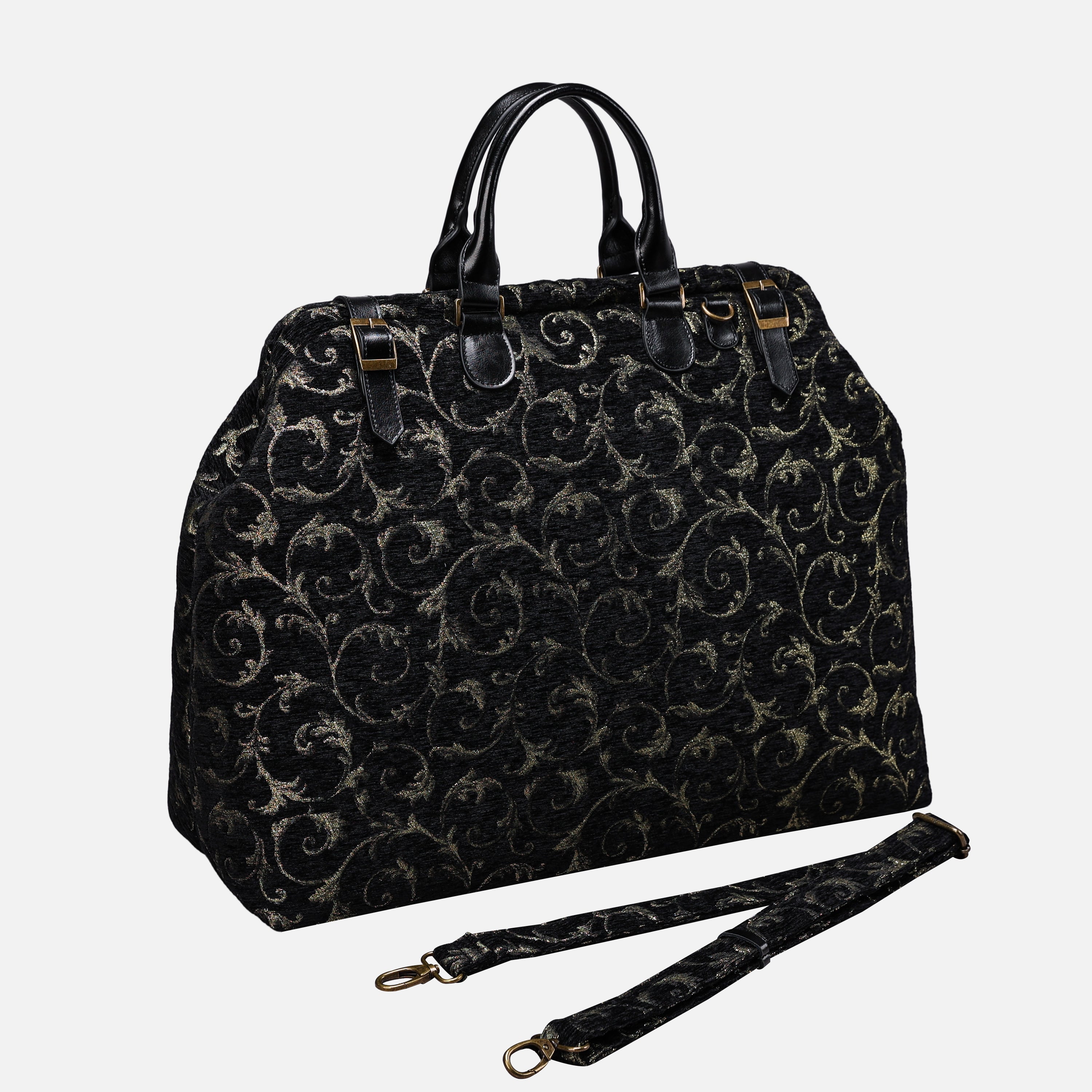 Vintage Scroll Black Men's Carpetbag carpet bag MCW Handmade