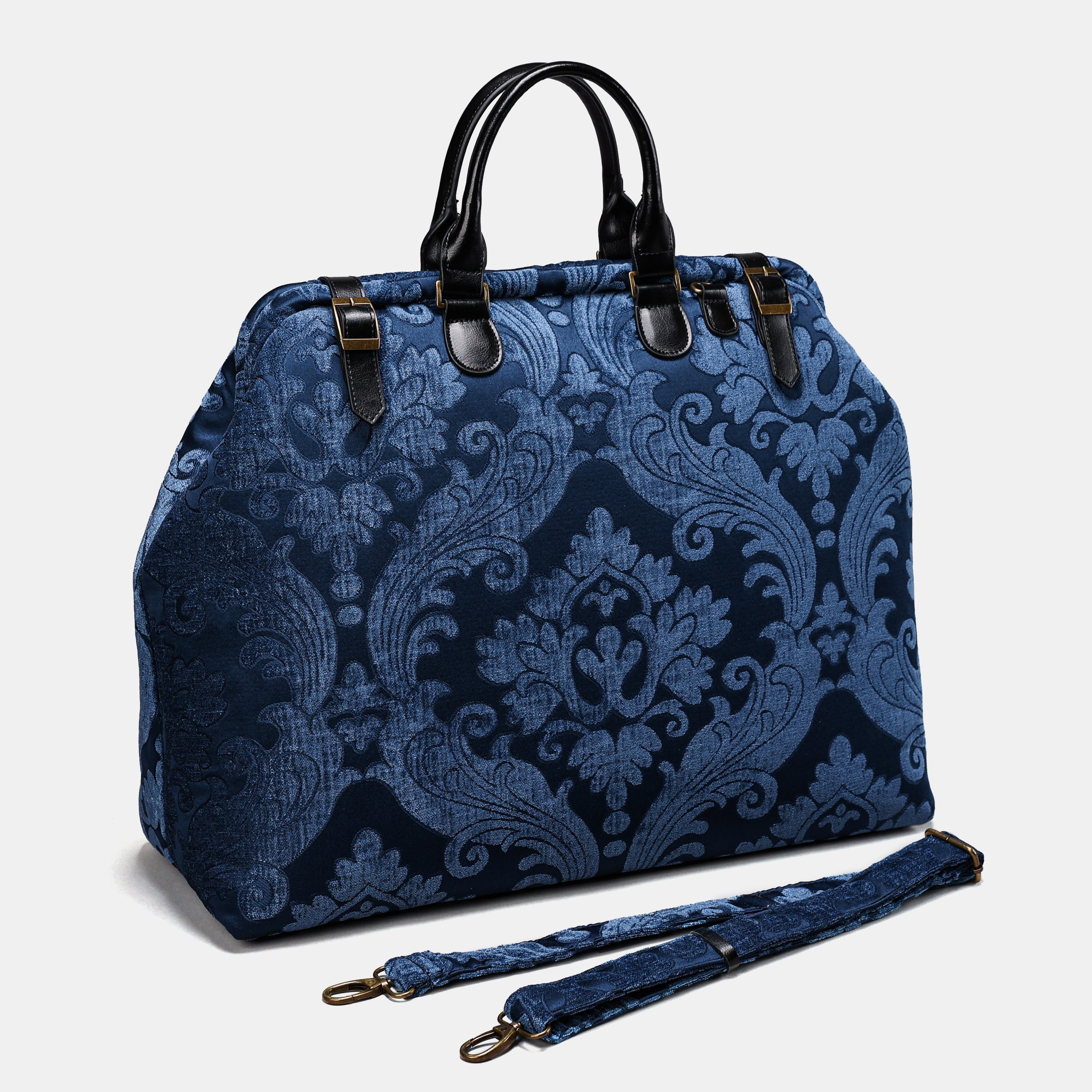 Queen Royal Blue Men's Carpetbag carpet bag MCW Handmade