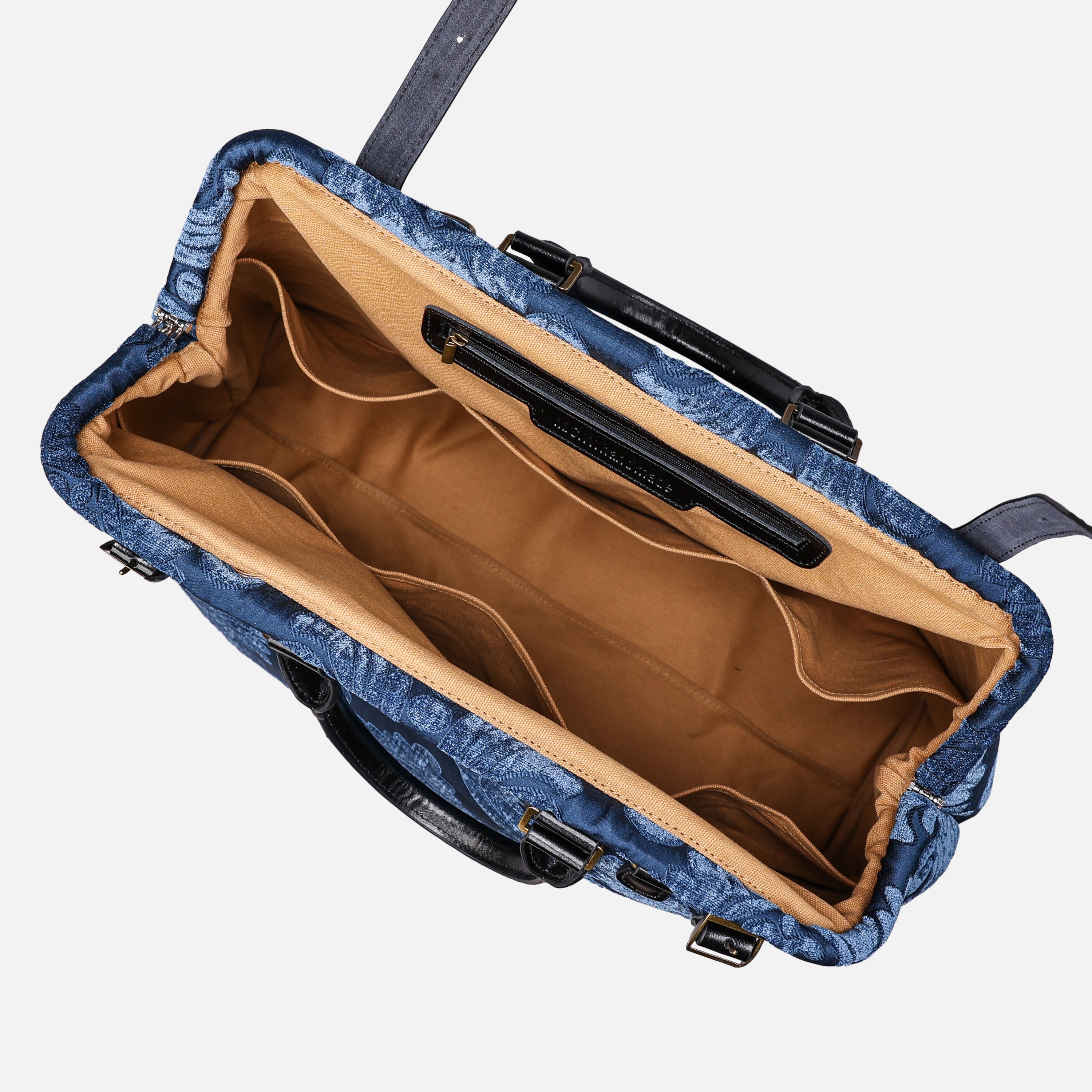 Queen Royal Blue Men's Carpetbag carpet bag MCW Handmade-7