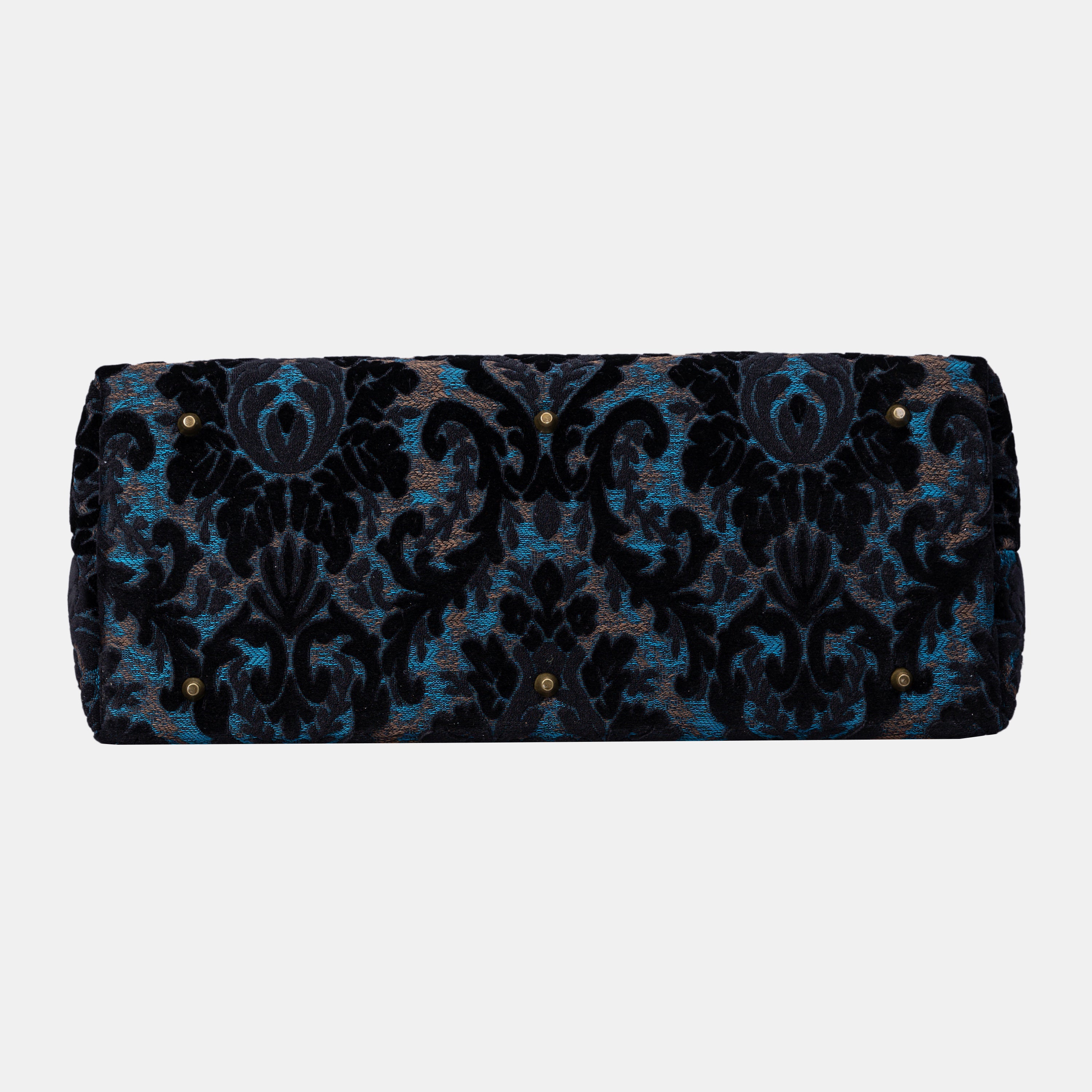 Burnout Velvet Black Men's Carpetbag carpet bag MCW Handmade-4