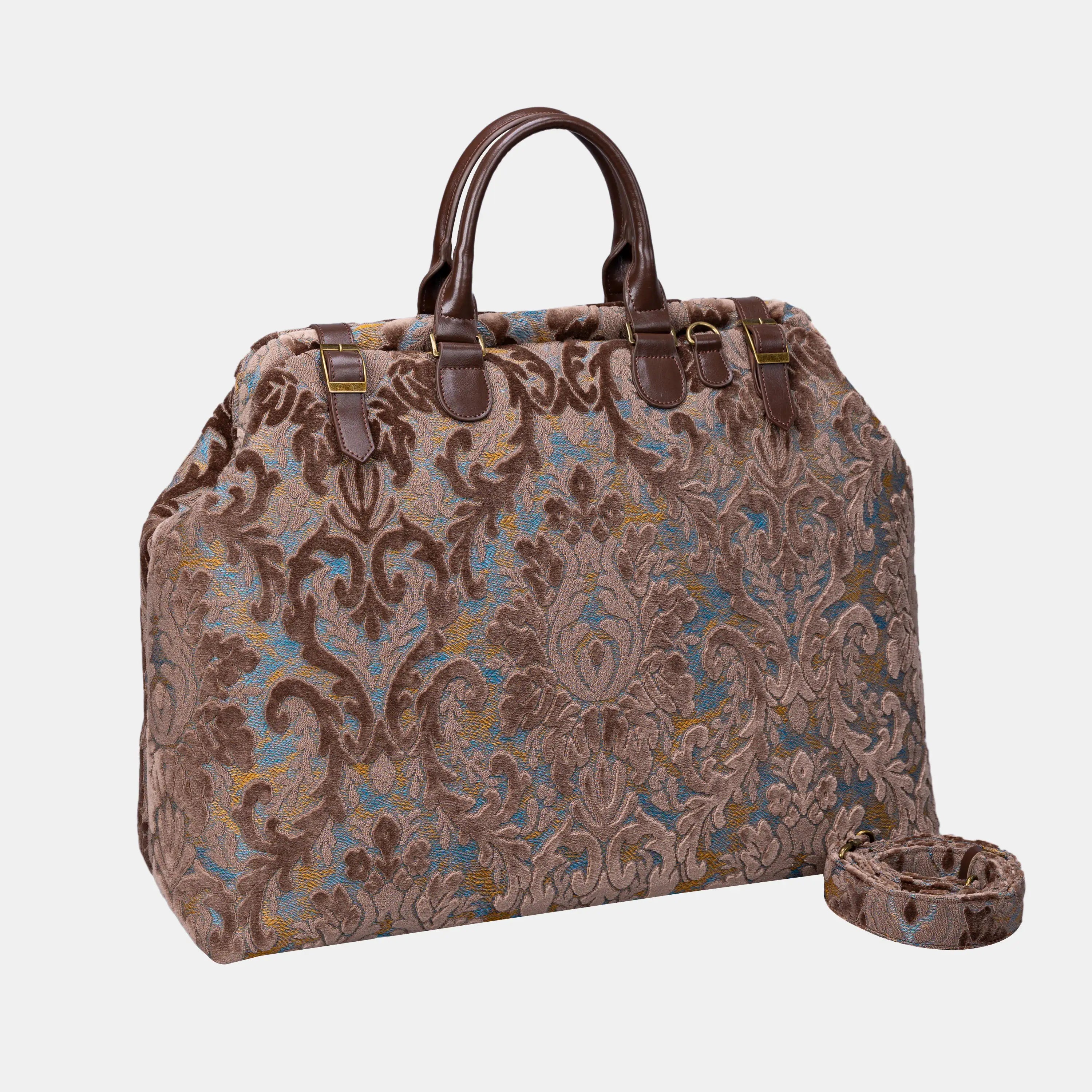 Burnout Velvet Camel Men's Carpetbag of America main