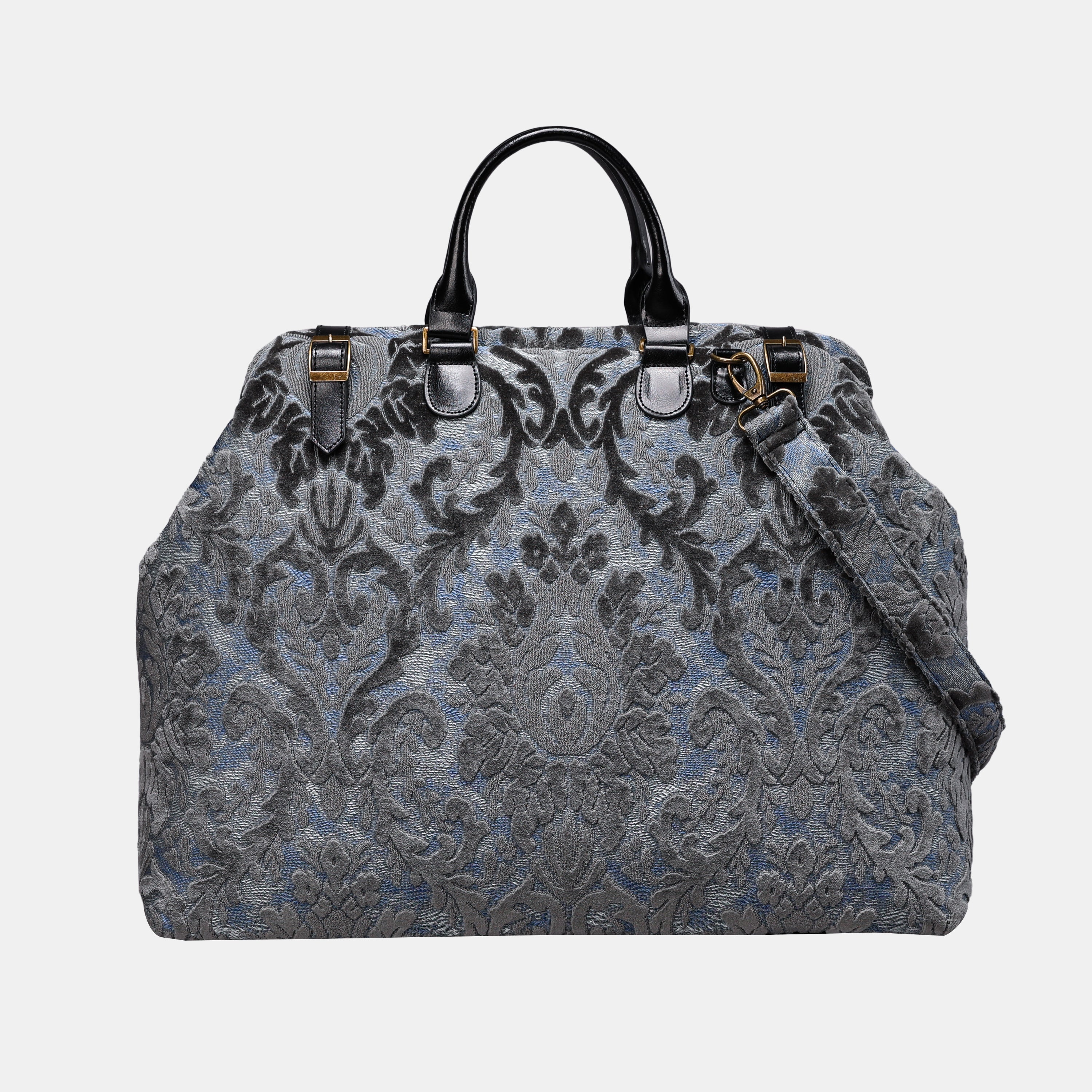 Damask Steel Blue Men's Carpetbag carpet bag MCW Handmade-2